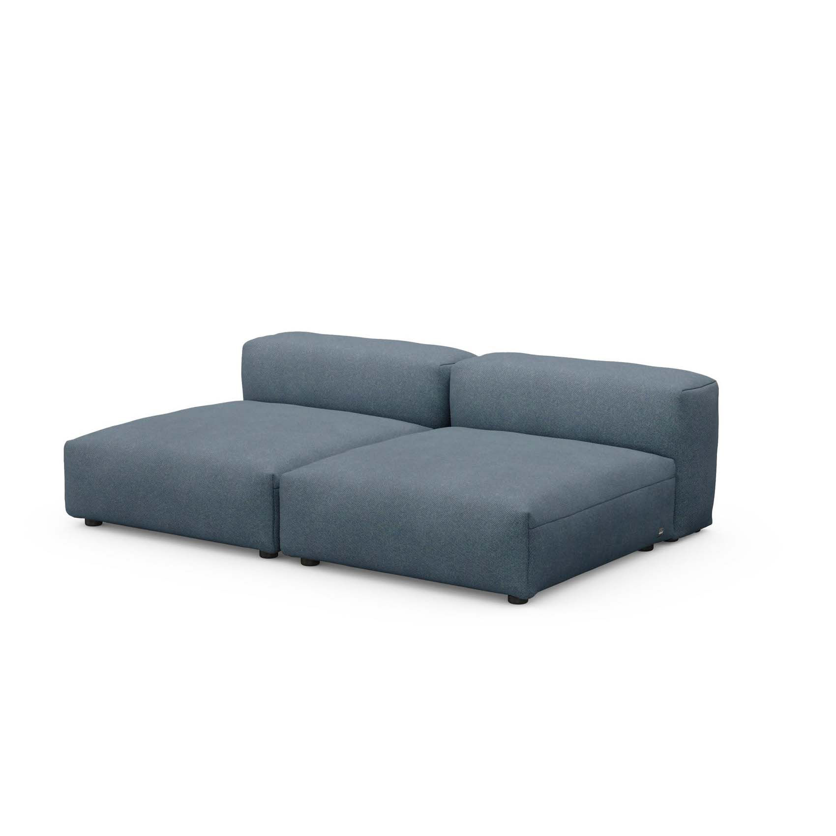 Two Seat Lounge Sofa L Pique Dark Blue