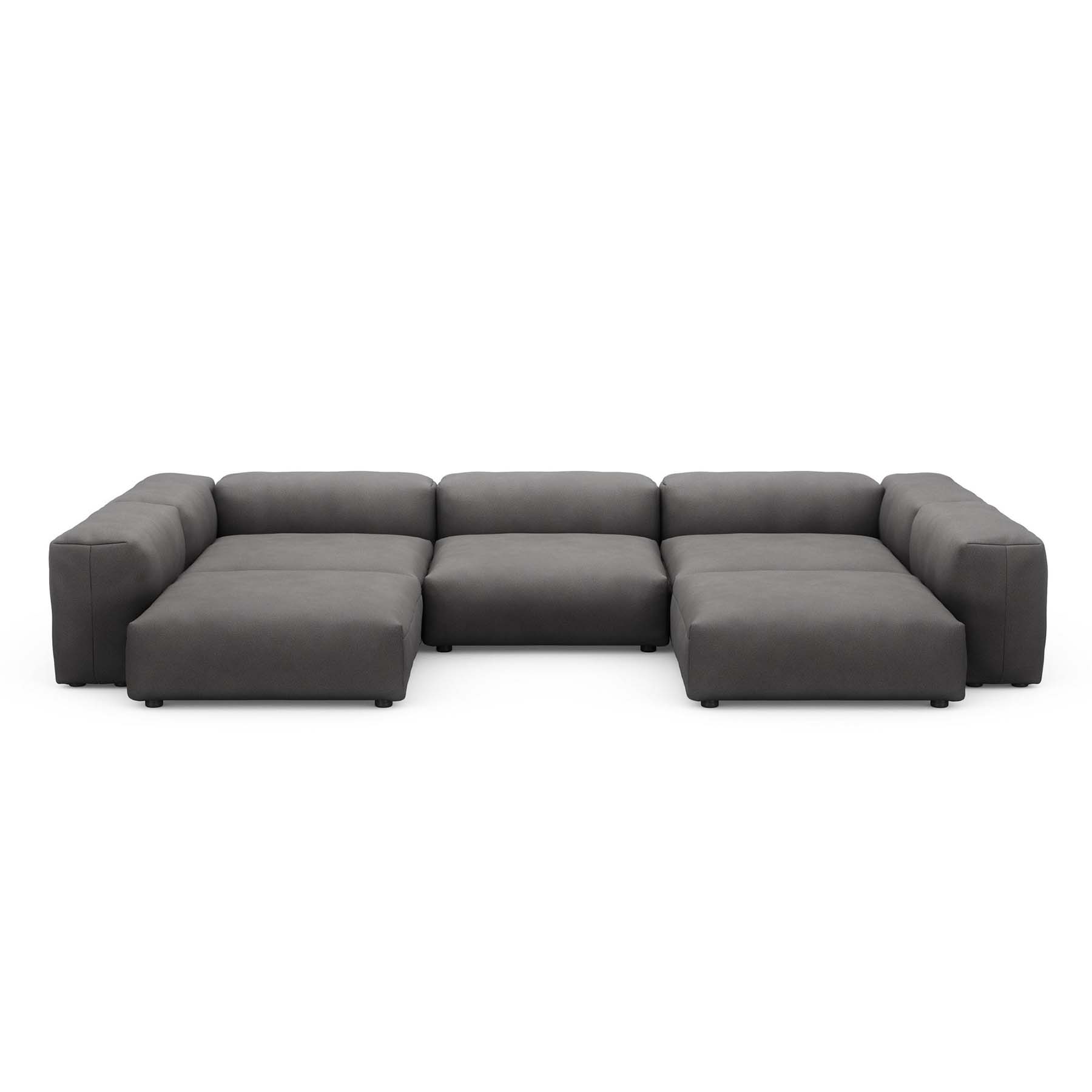 U-Shape Sofa L Knit Dark Grey