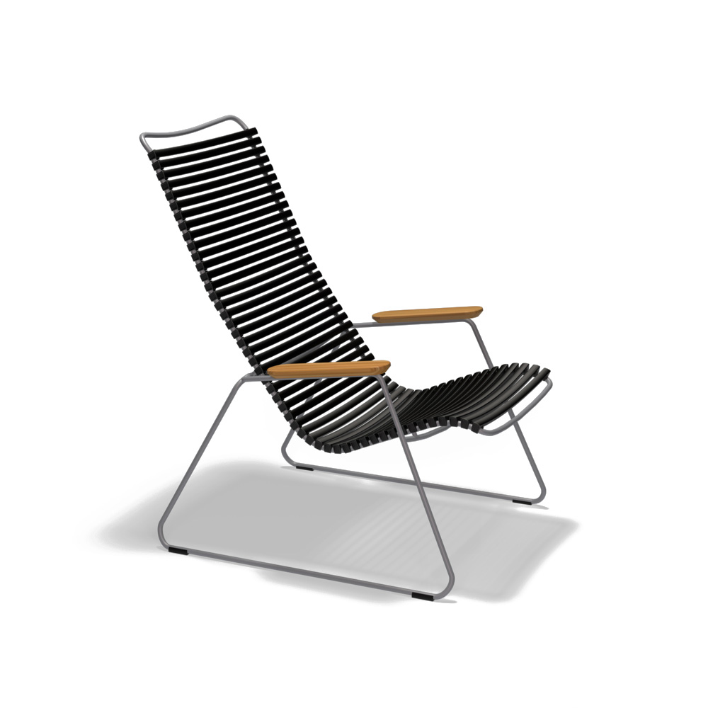 Lounge Chair Click mit Bambusarmlehnen, 10811-2018