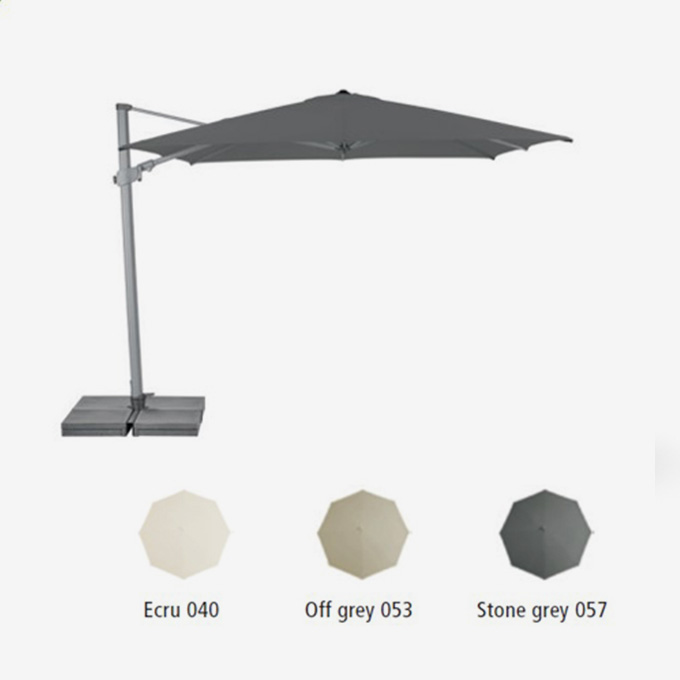 Varioflex Sonnenschirm als 4-Eck mit 300 x 300cm in Off Grey