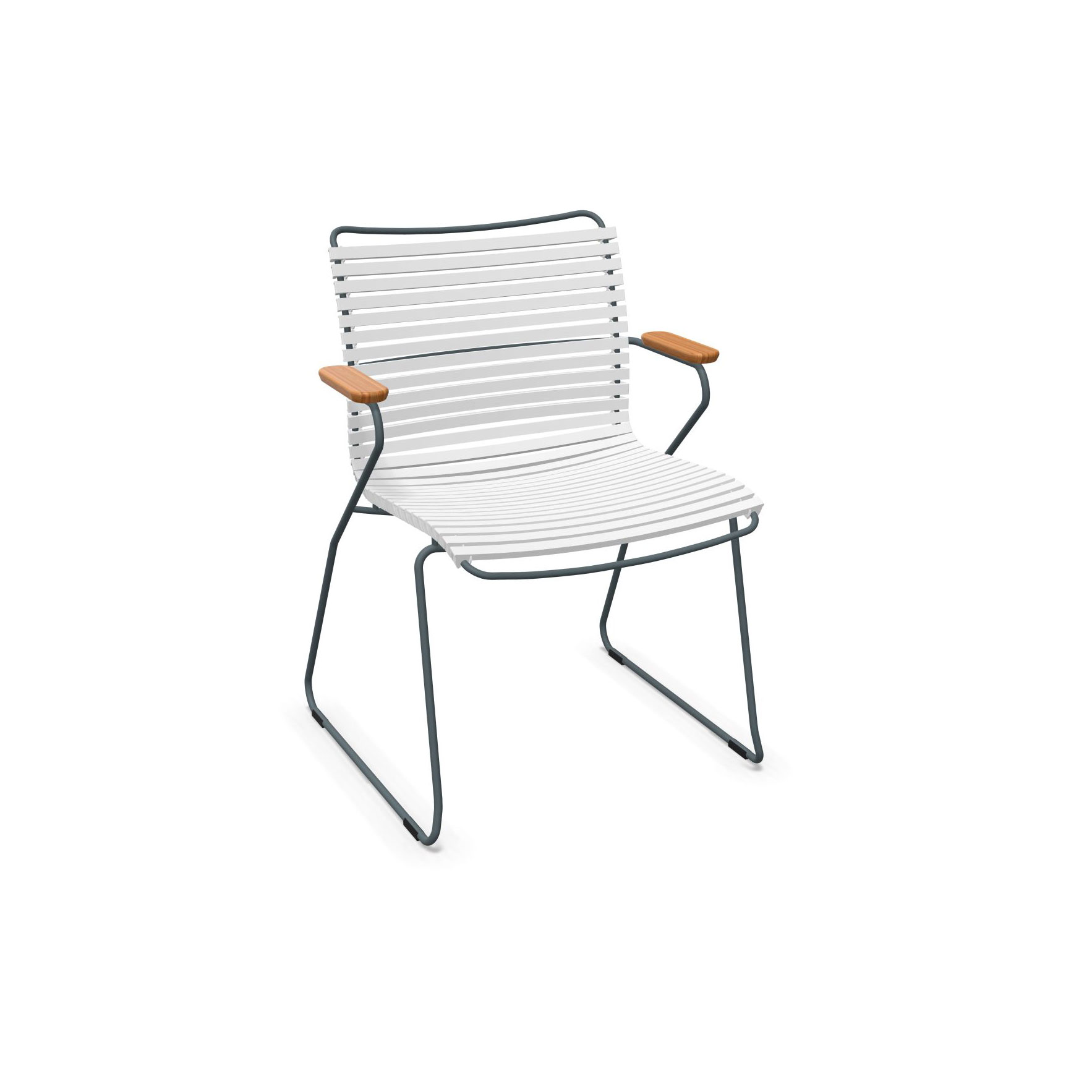 Dining Chair Click mit Bambusarmlehnen in Muted White