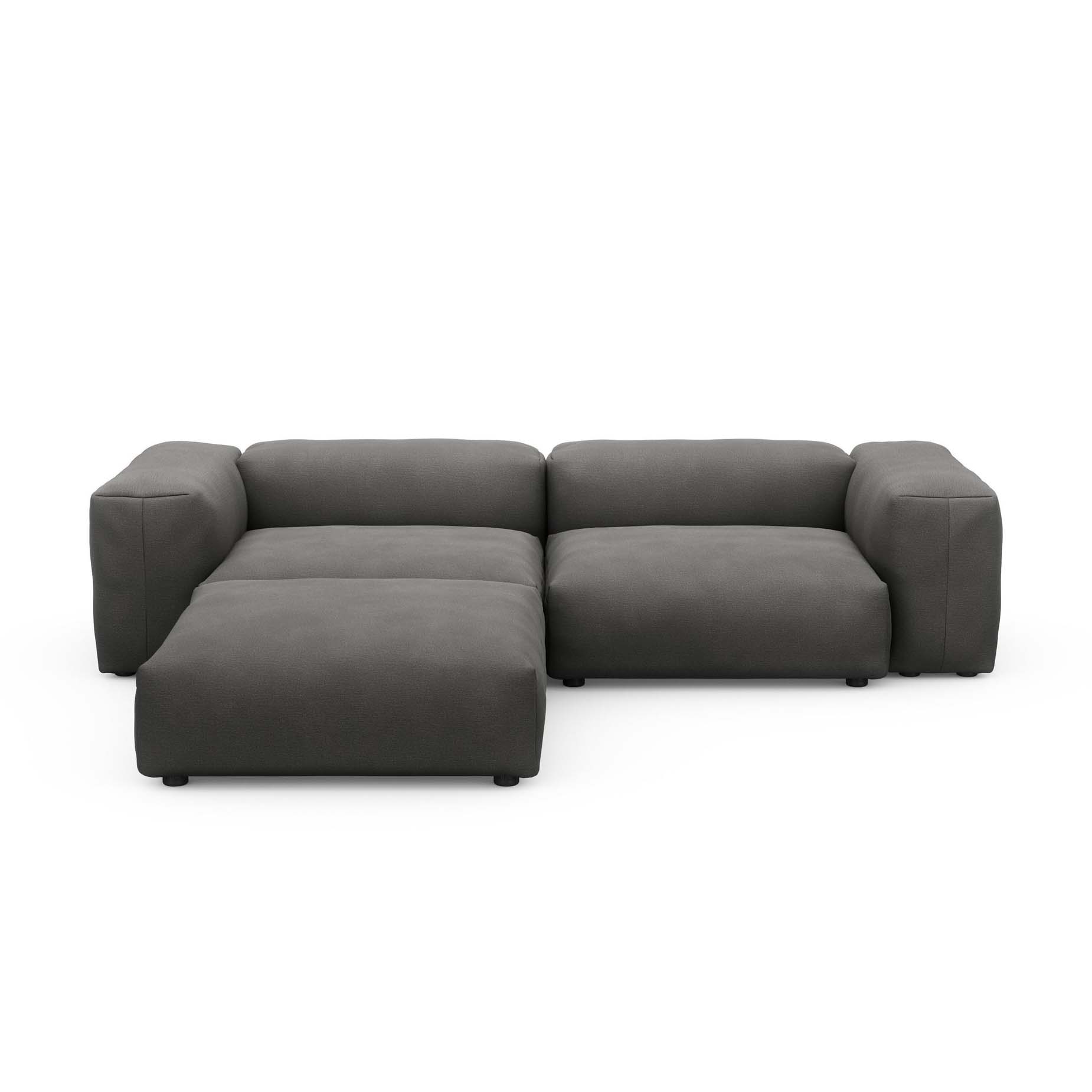 Corner Sofa L Linen Anthracite