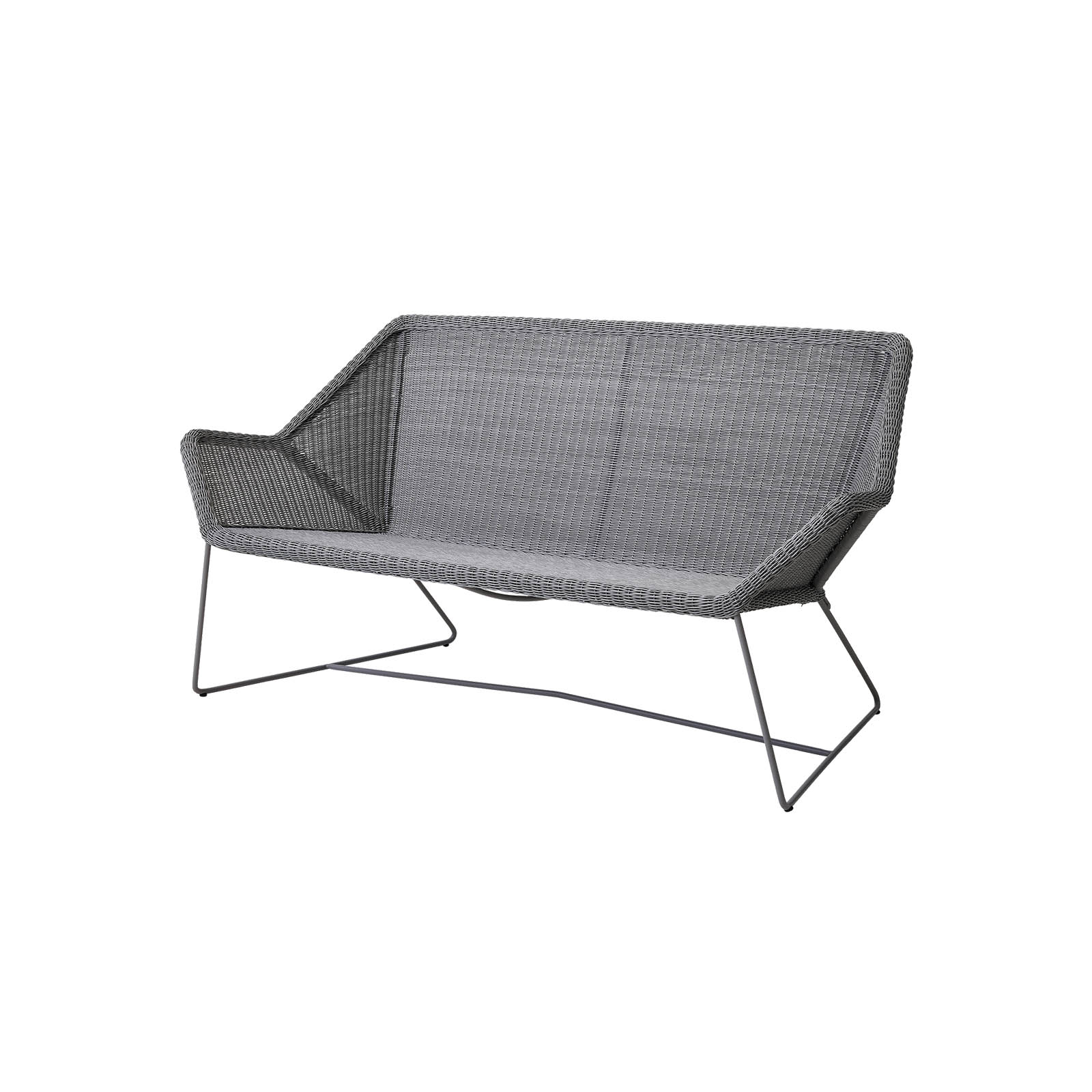 Breeze 2-Sitzer Sofa aus Cane-line Weave in Light Grey