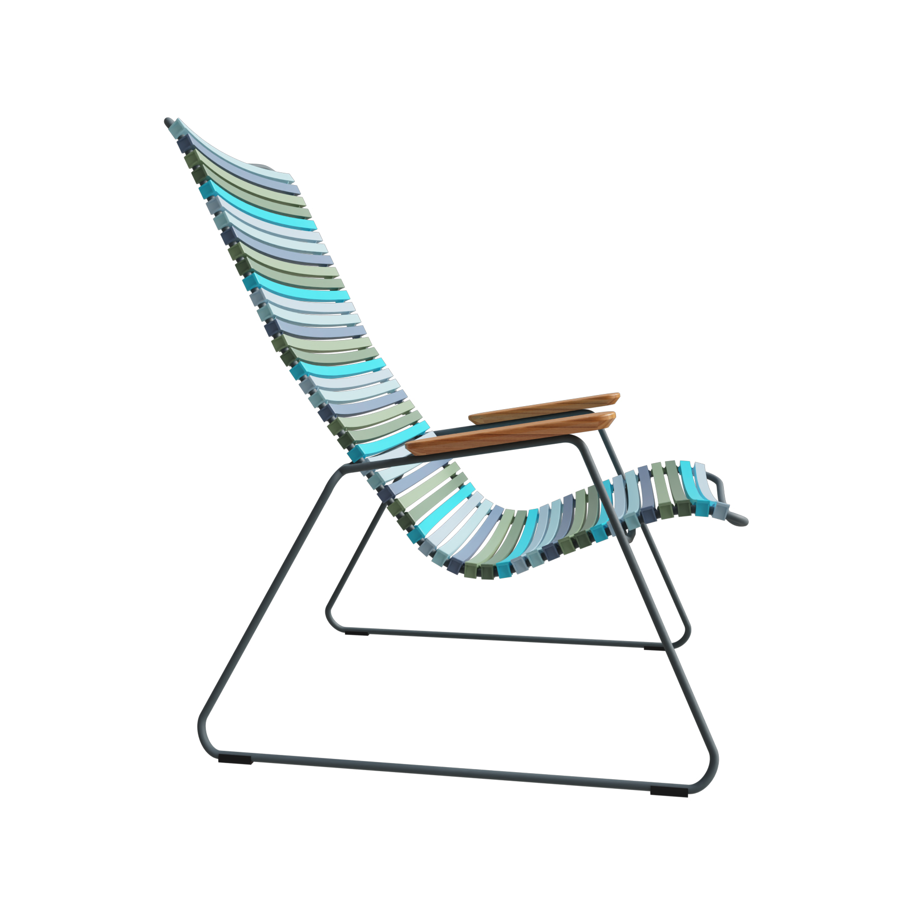 Lounge Chair Click mit Bambusarmlehnen, 10811-8418