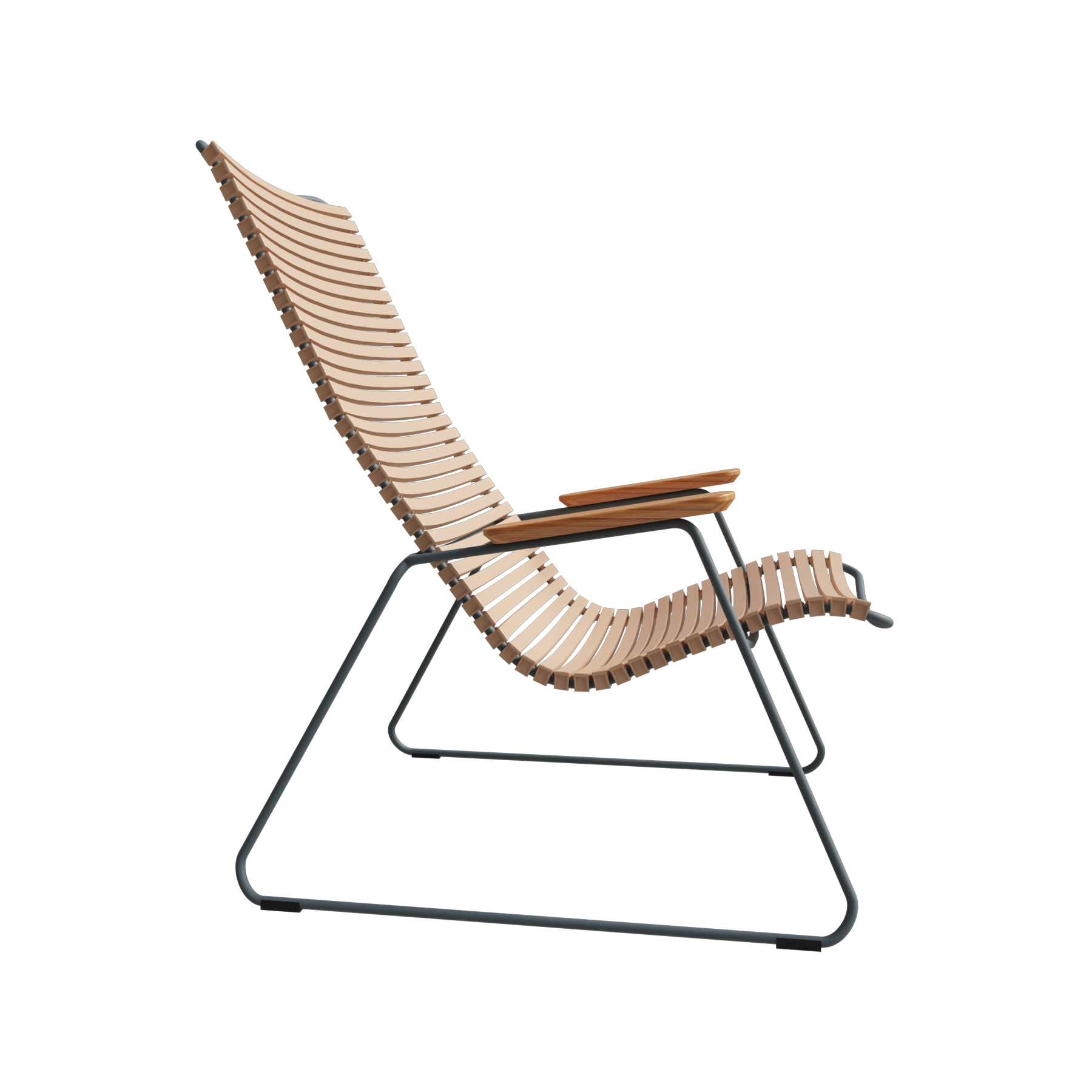 Lounge Chair Click mit Bambusarmlehnen, 10811-6218