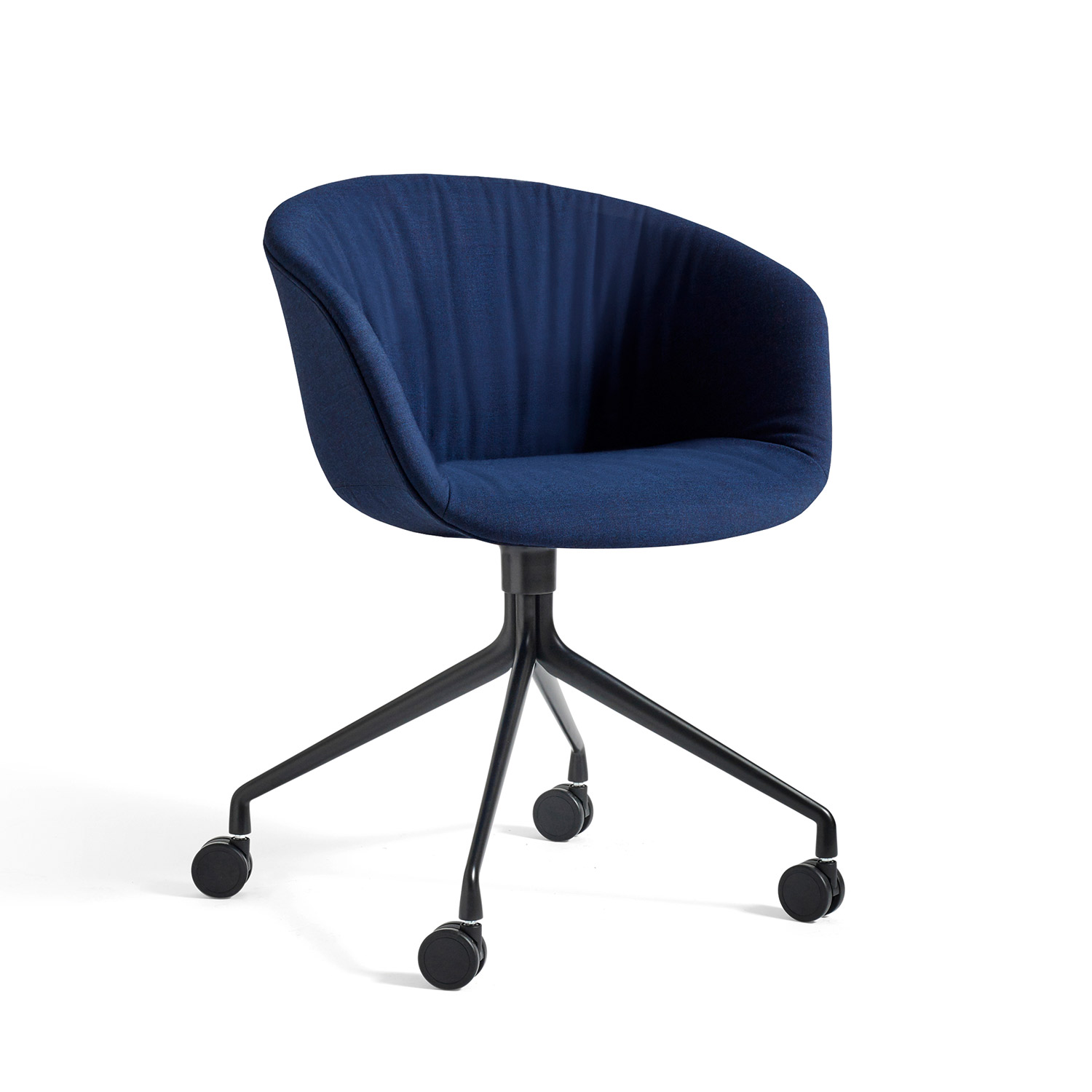 Stuhl mit Rollen AAC25 Soft, Stoff Blau 939273-130-0773
