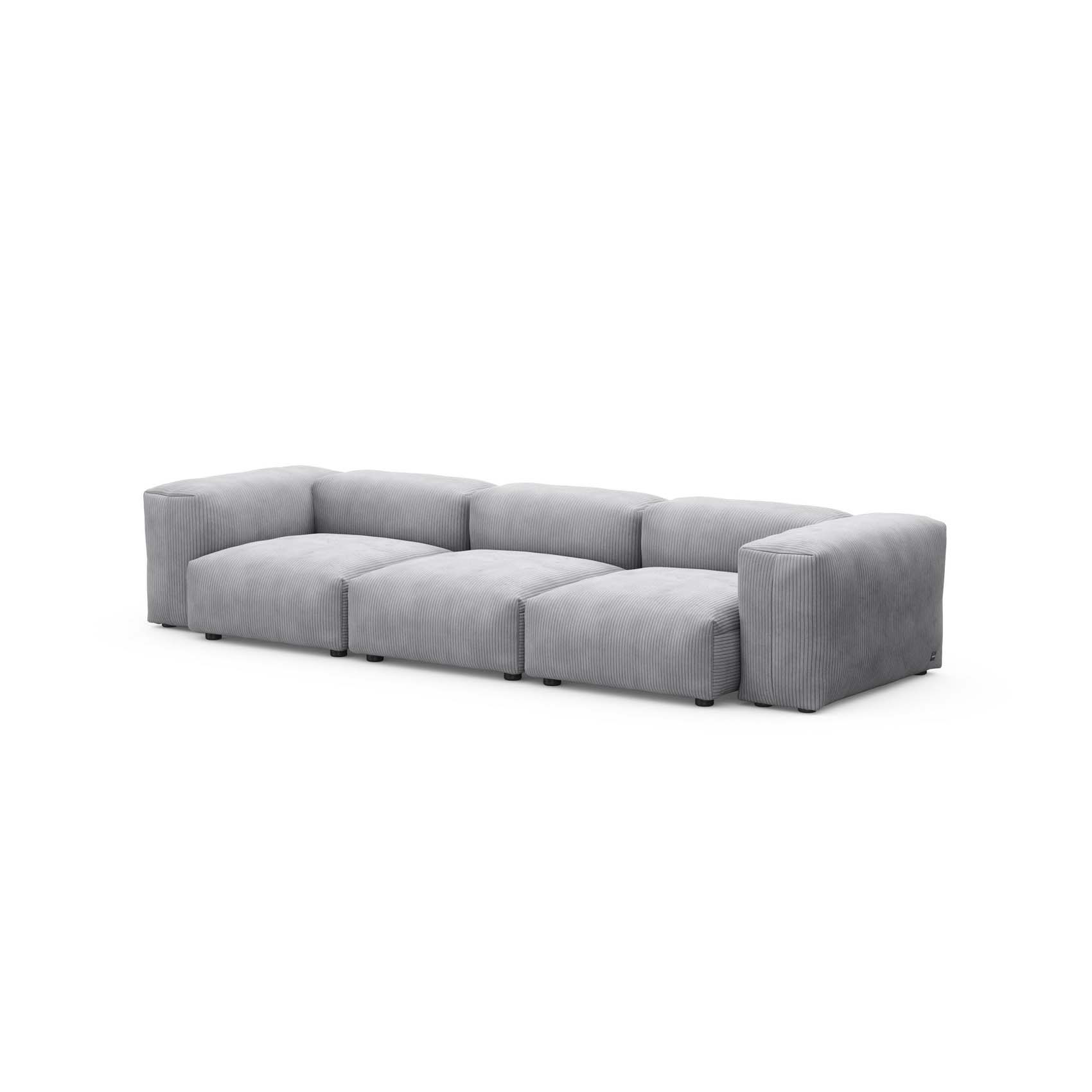 Three Seat Sofa S Cord Velours Light Grey