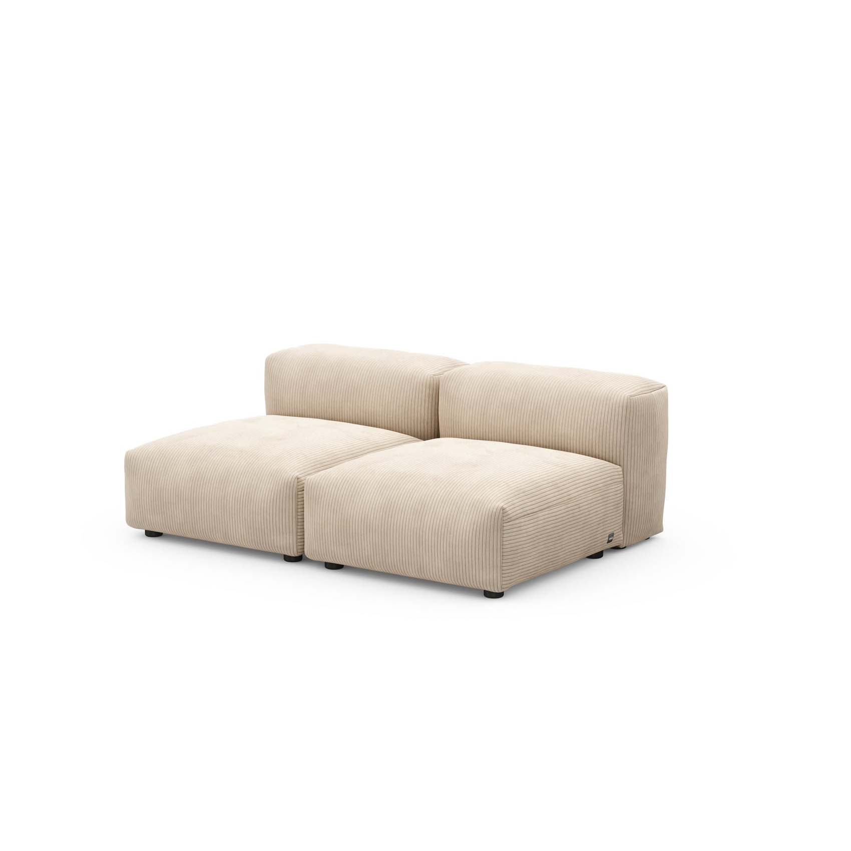 Two Seat Lounge Sofa S Cord Velours Sand