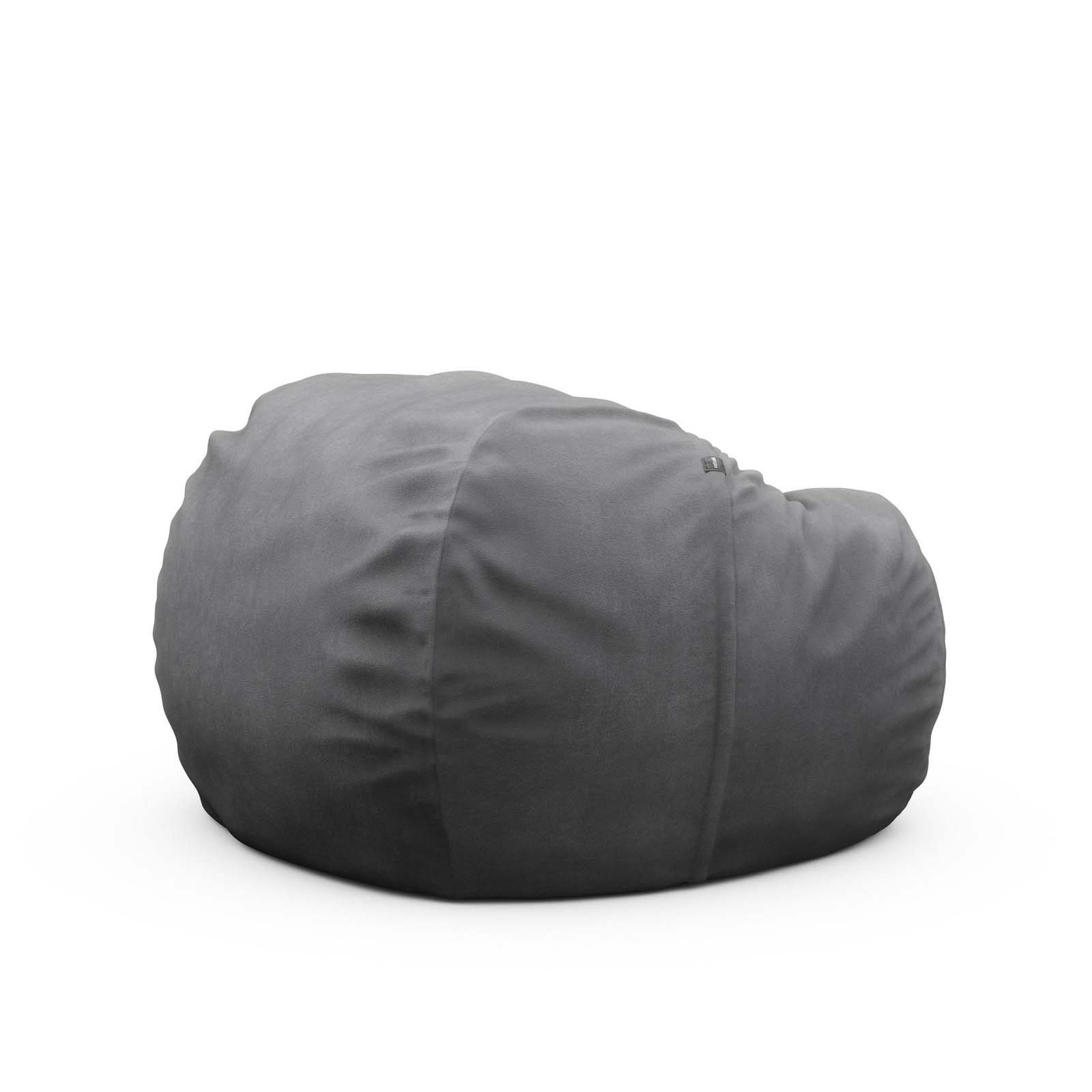 Beanbag Medium Leather Dark Grey