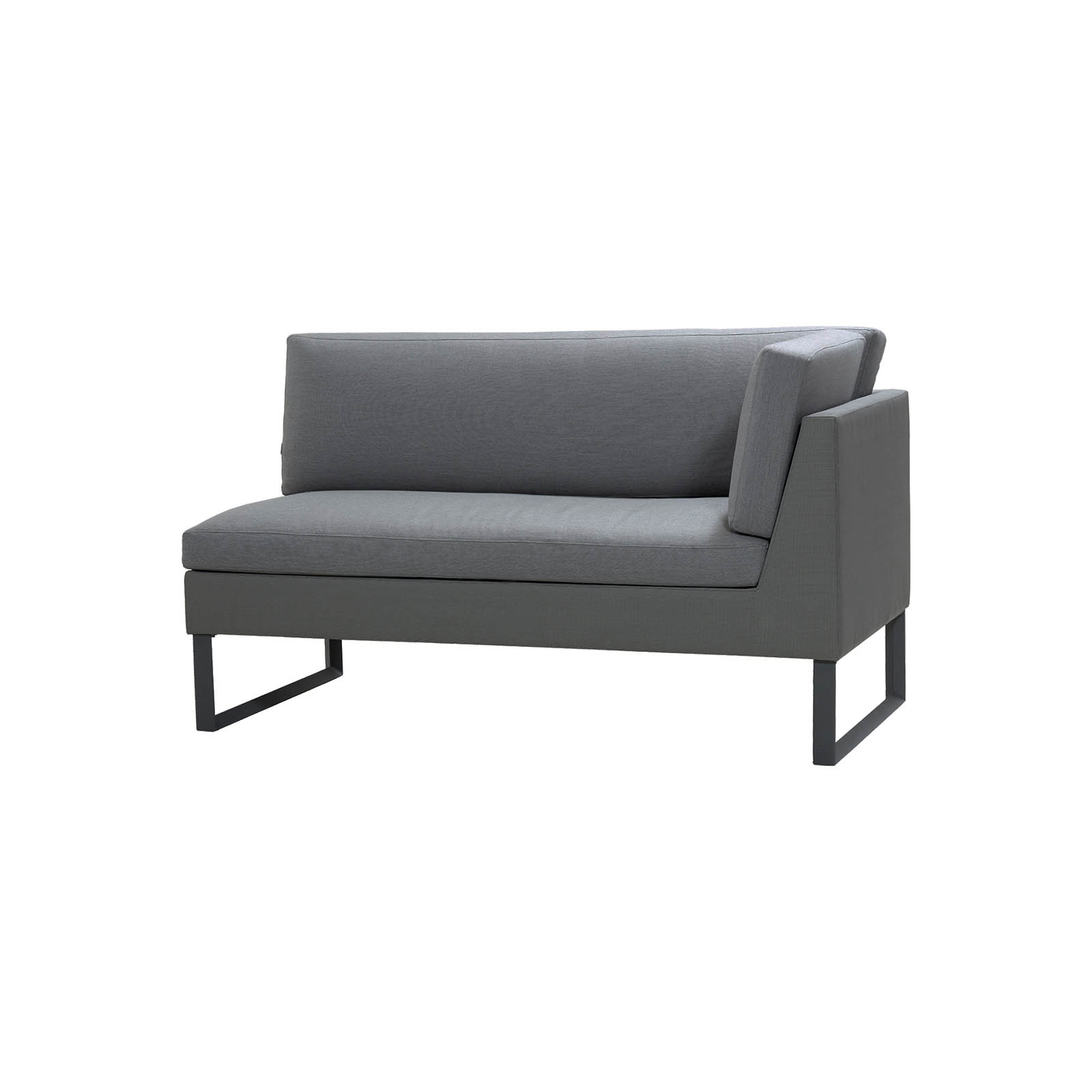 Flex 2-Sitzer Sofamodul links aus Cane-line Natté in Grey