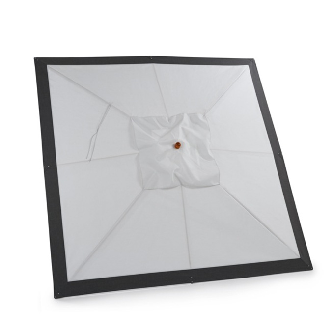 Alu Sonnenschirm Quadratisch mit 300 x 300cm, Bespannung in Weiß #02