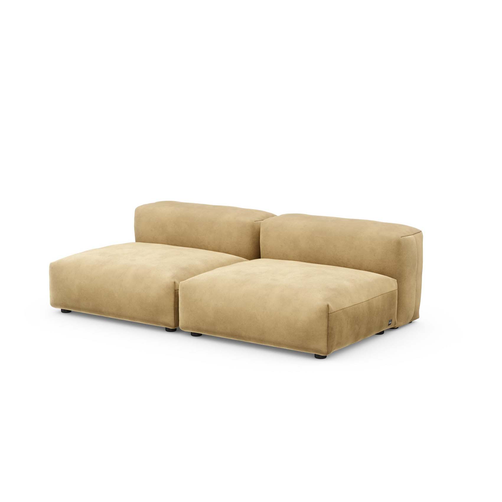 Two Seat Lounge Sofa M Velvet Caramel