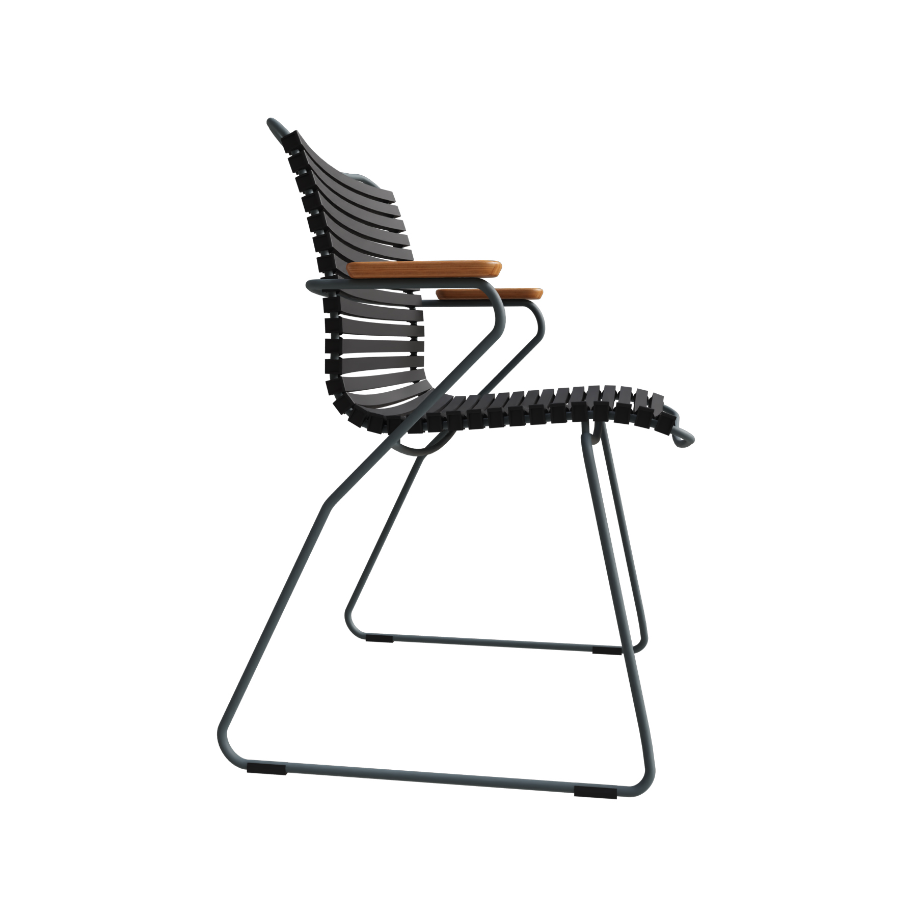 Dining Chair Click mit Bambusarmlehnen 10801-2018 in Schwarz