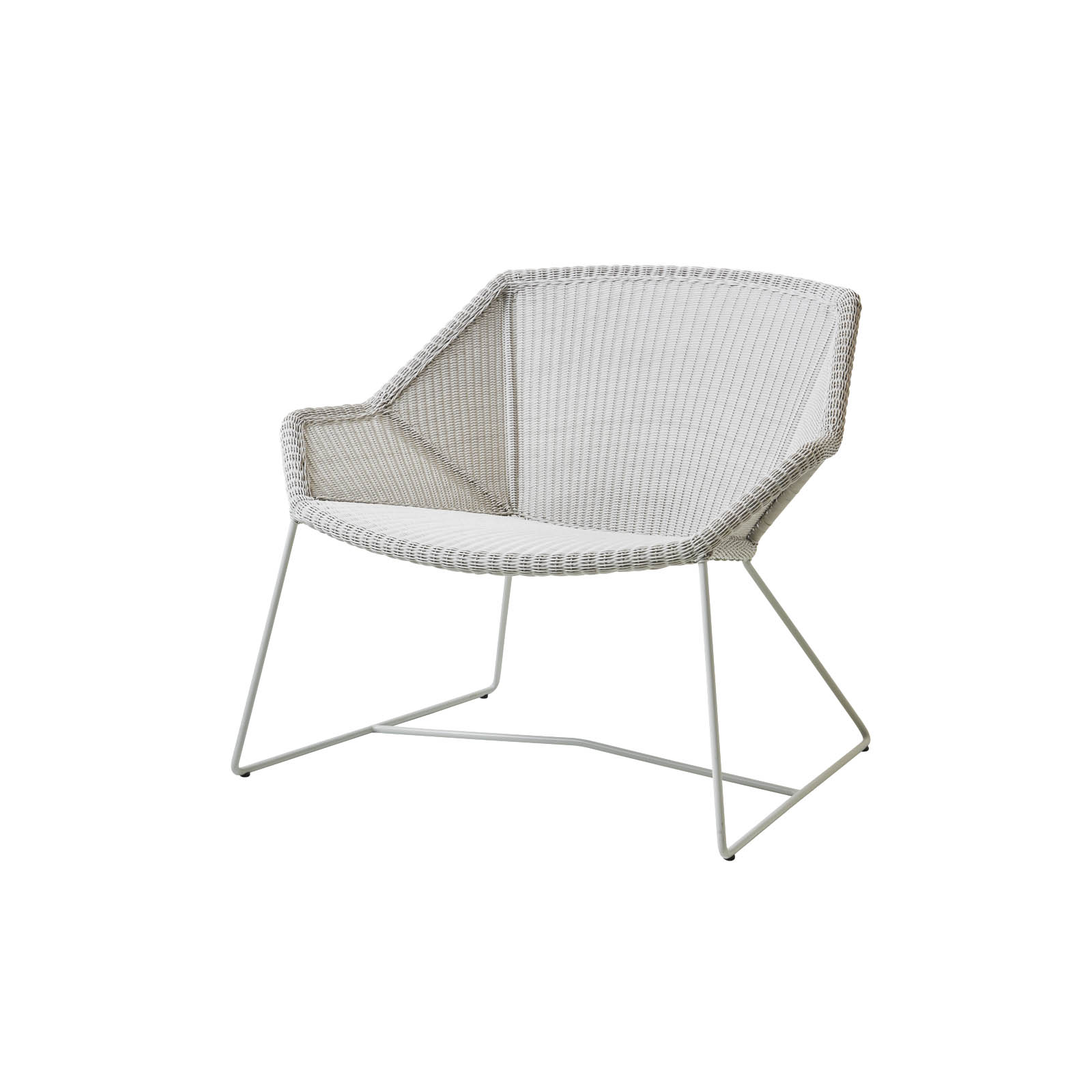 Breeze Loungesessel aus Cane-line Weave in White Grey