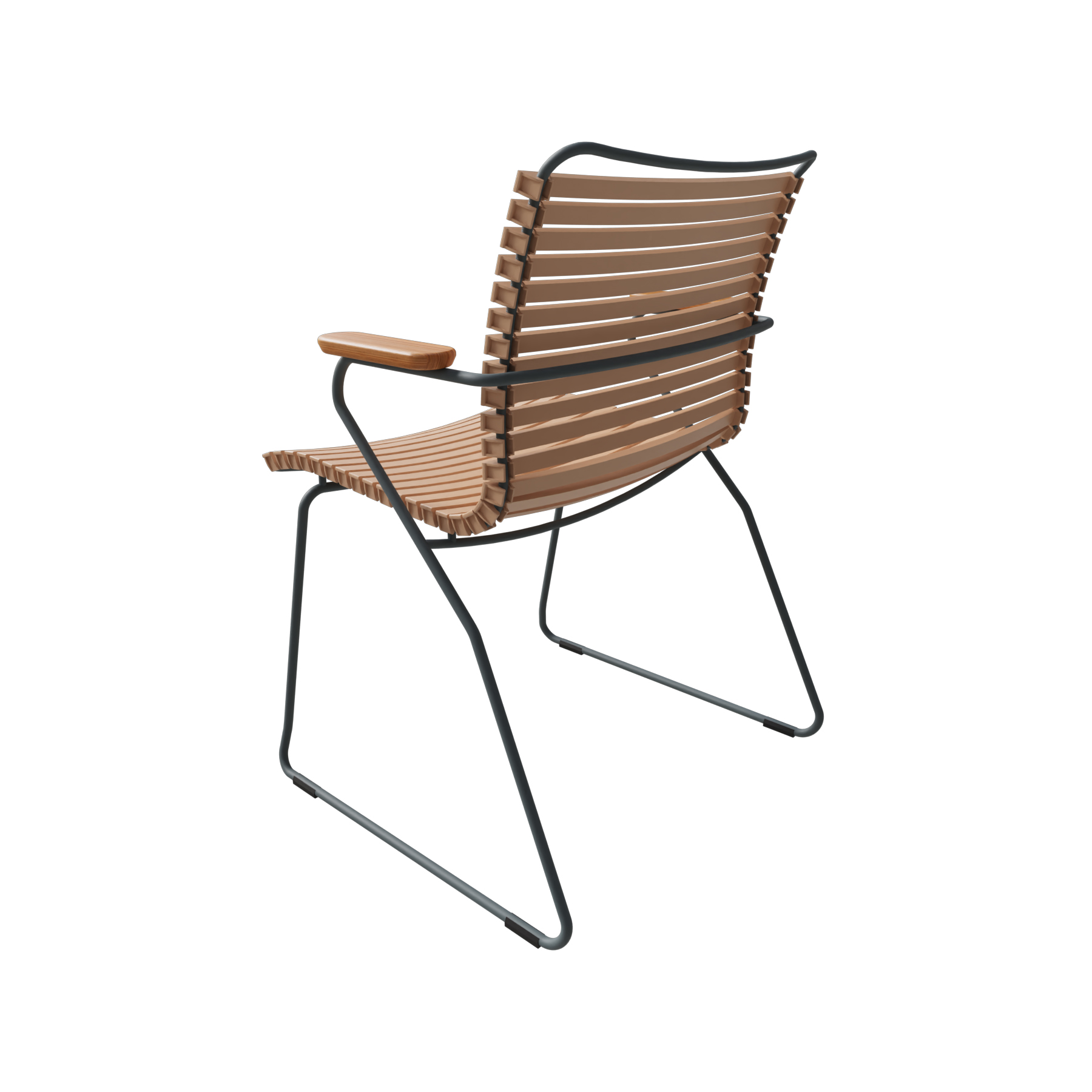 Dining Chair Click mit Bambusarmlehnen 10801-6218 in Gelb