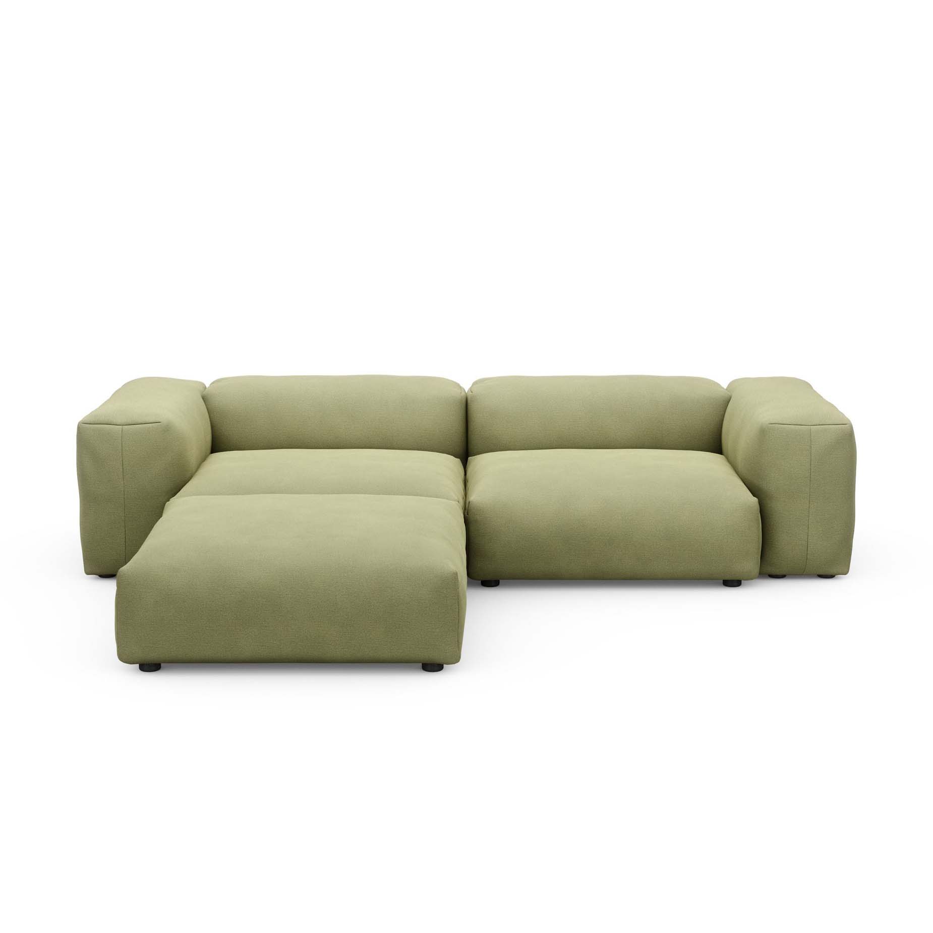 Corner Sofa L Linen Olive