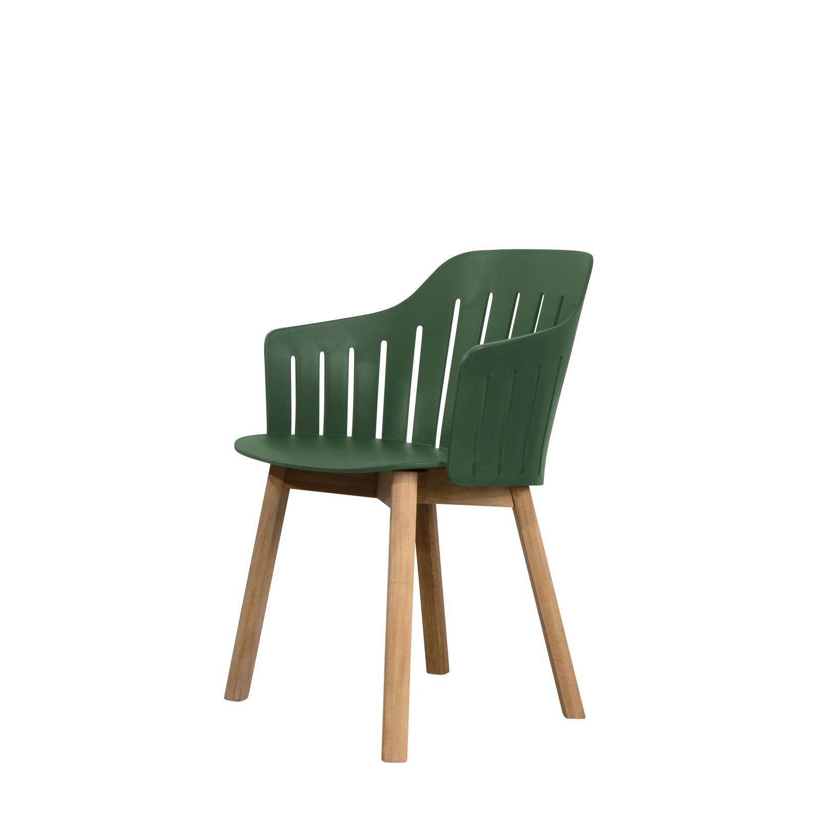 Choice chair aus recyceltes Polypropylene in Black mit Basis aus  in Dark Green