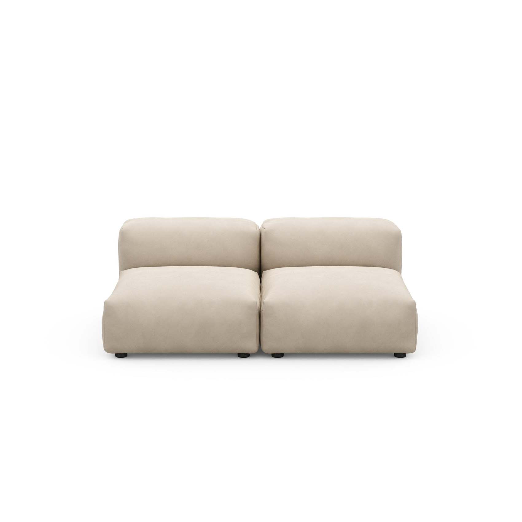 Two Seat Lounge Sofa S Canvas Beige
