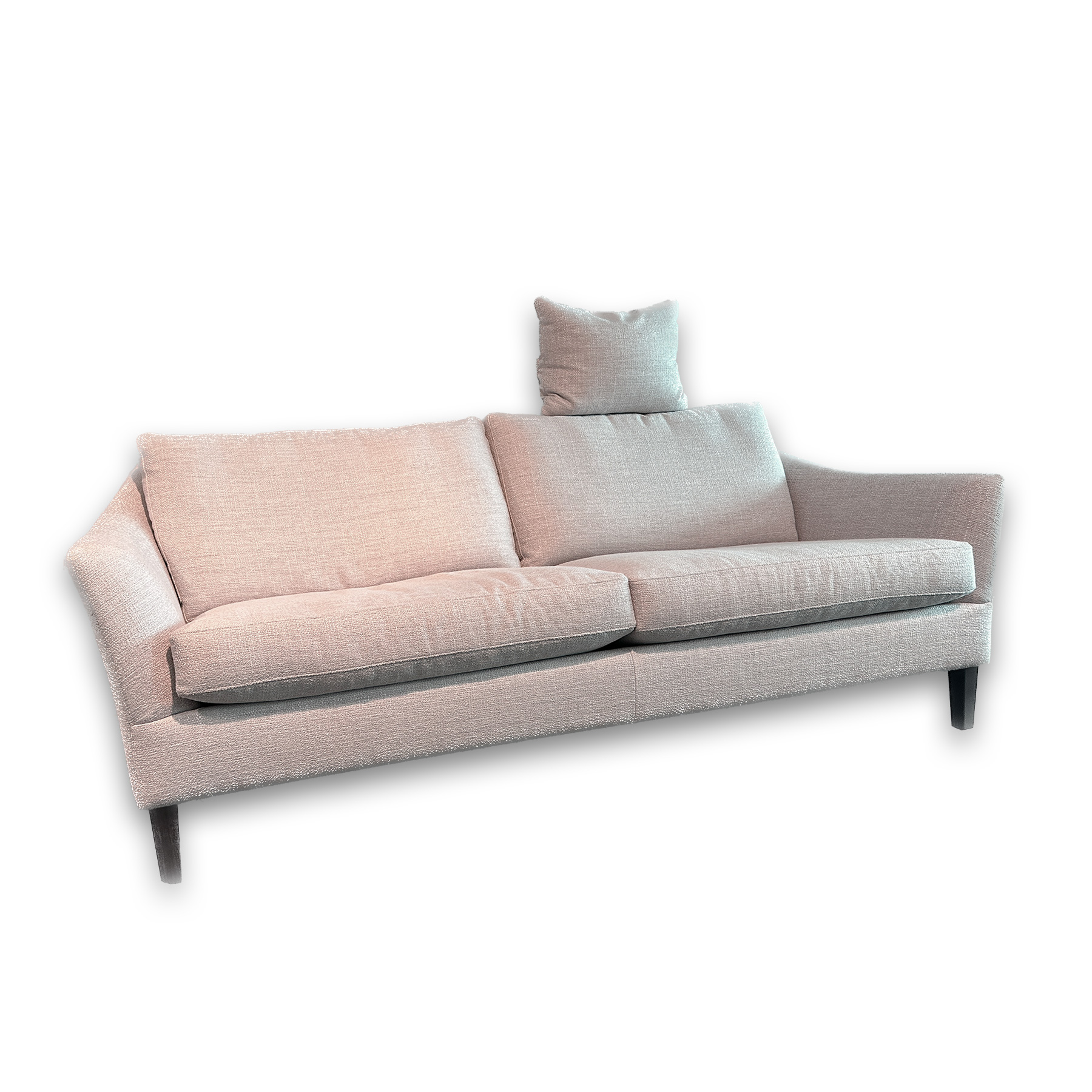 Polstergruppe Sofa und Sessel aus Stoff Joelle in Hellbeige