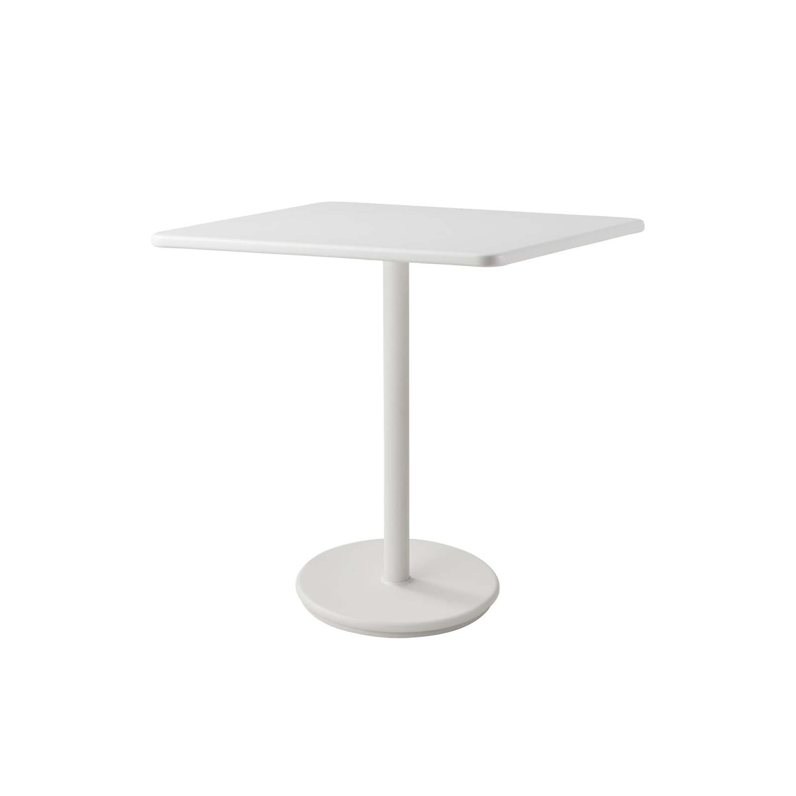 Go Bistrotisch 75x75 cm aus Aluminium in White mit Tischplatte aus Aluminium in White