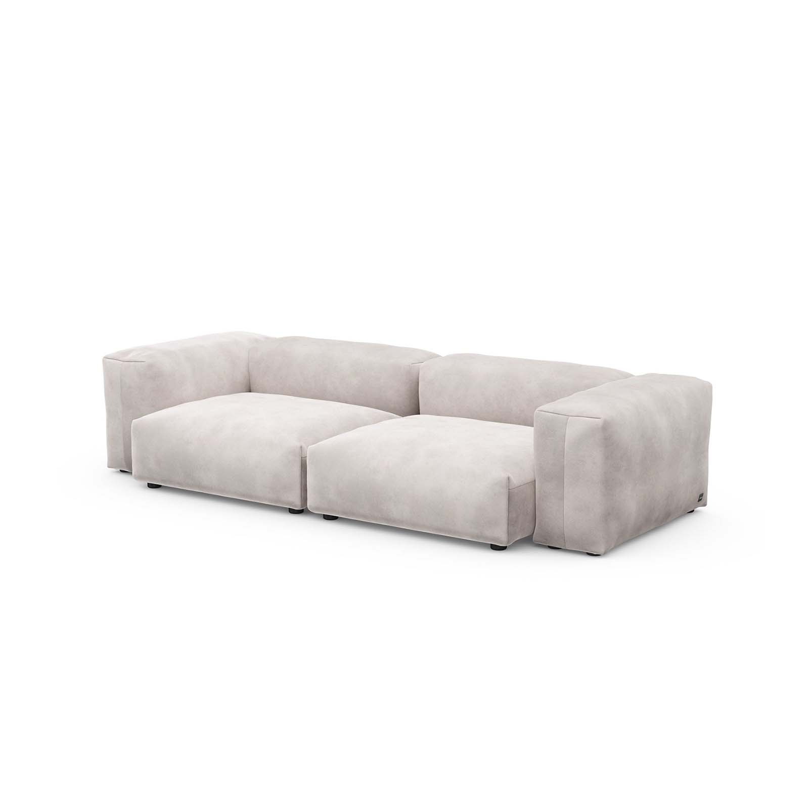 Two Seat Sofa M Velvet Light Grey