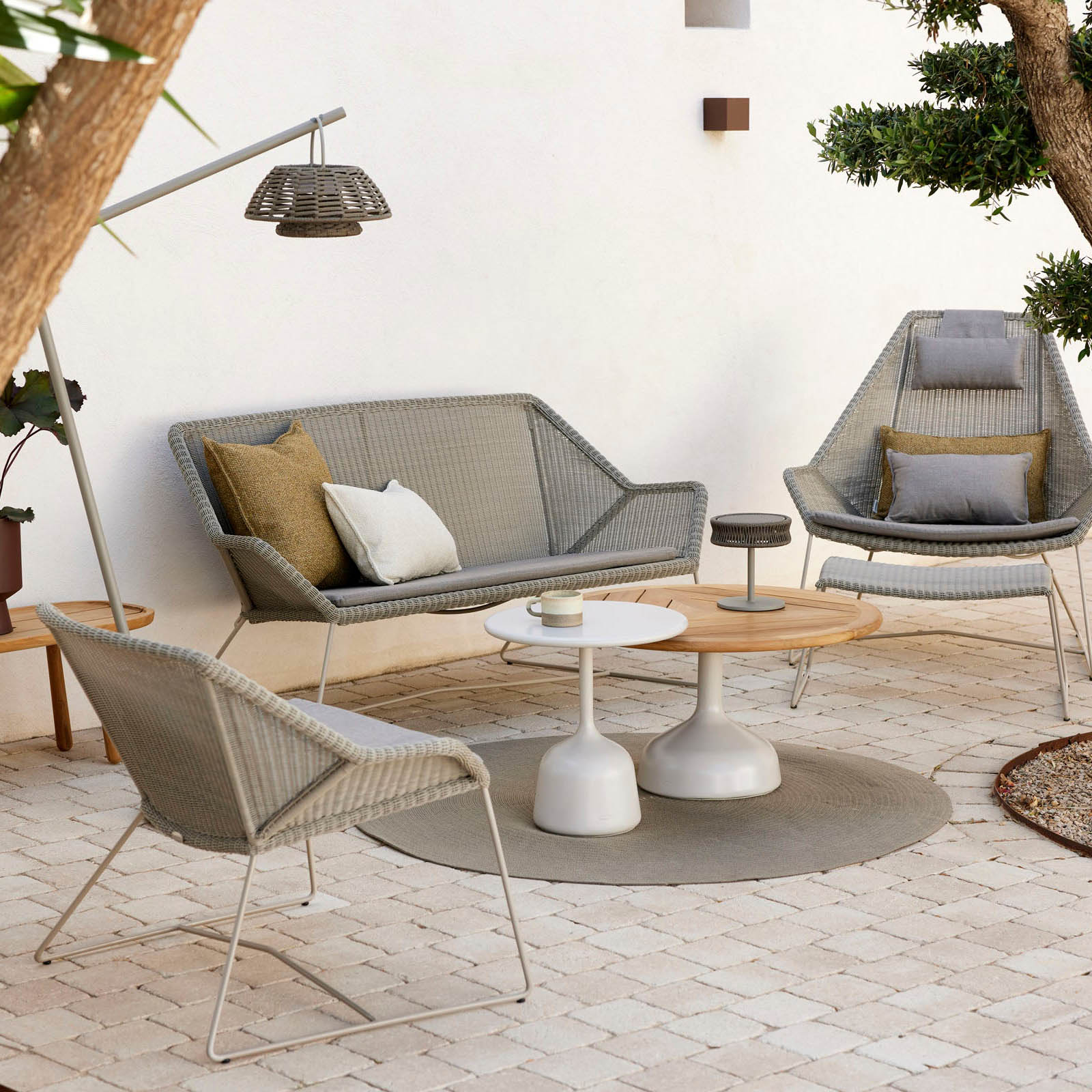 Breeze Kissen für 2-Sitzer Lounge Sofa aus Cane-line Focus in Light Grey
