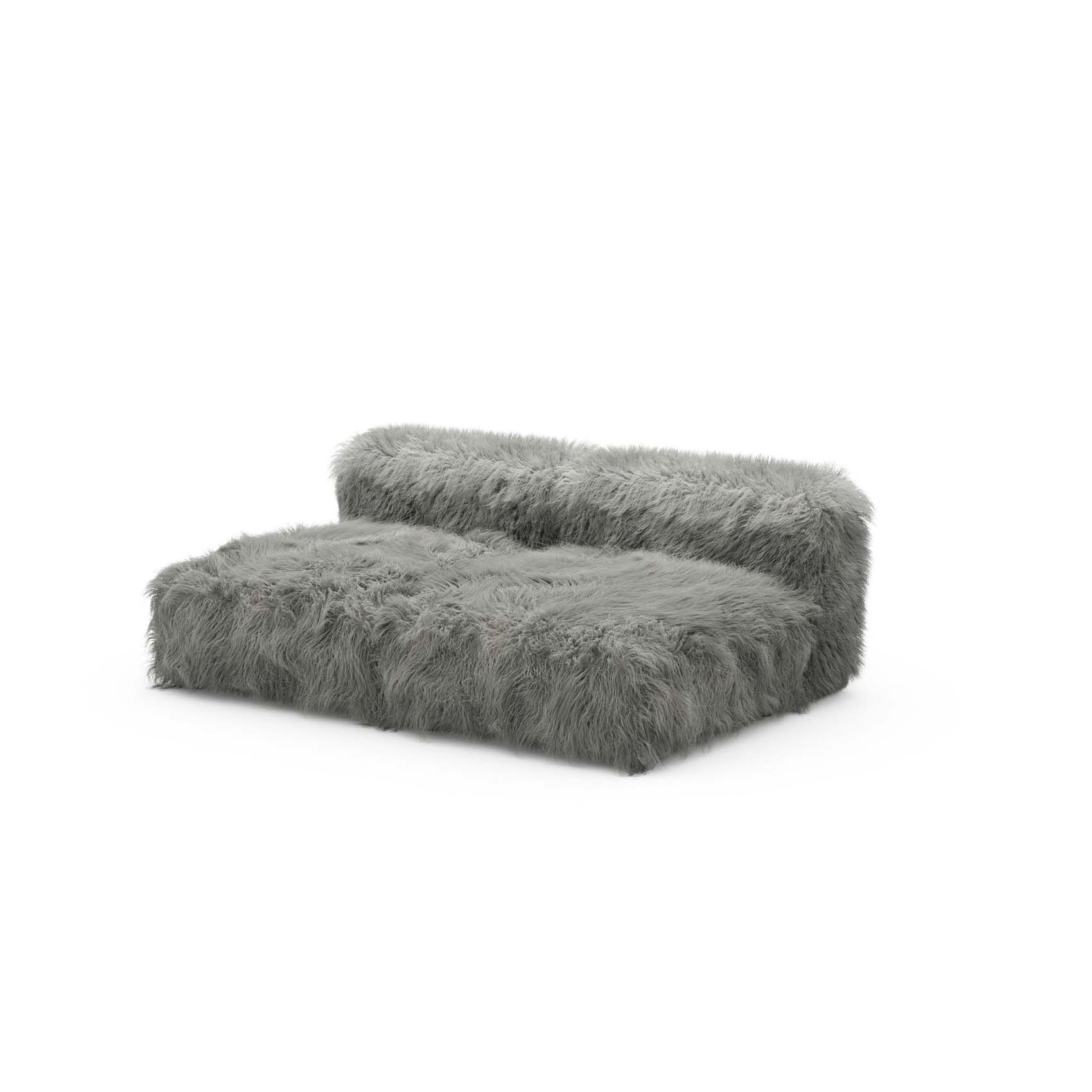 Two Seat Lounge Sofa S Flokati Grey
