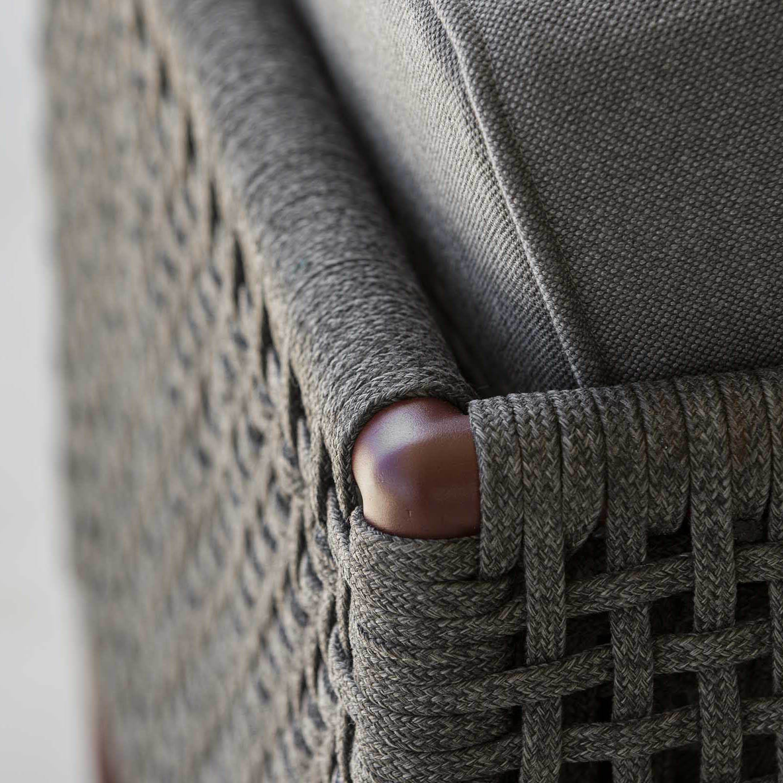 Encore 3-Sitzer Sofa aus Cane-line Soft Rope in Lava Grey