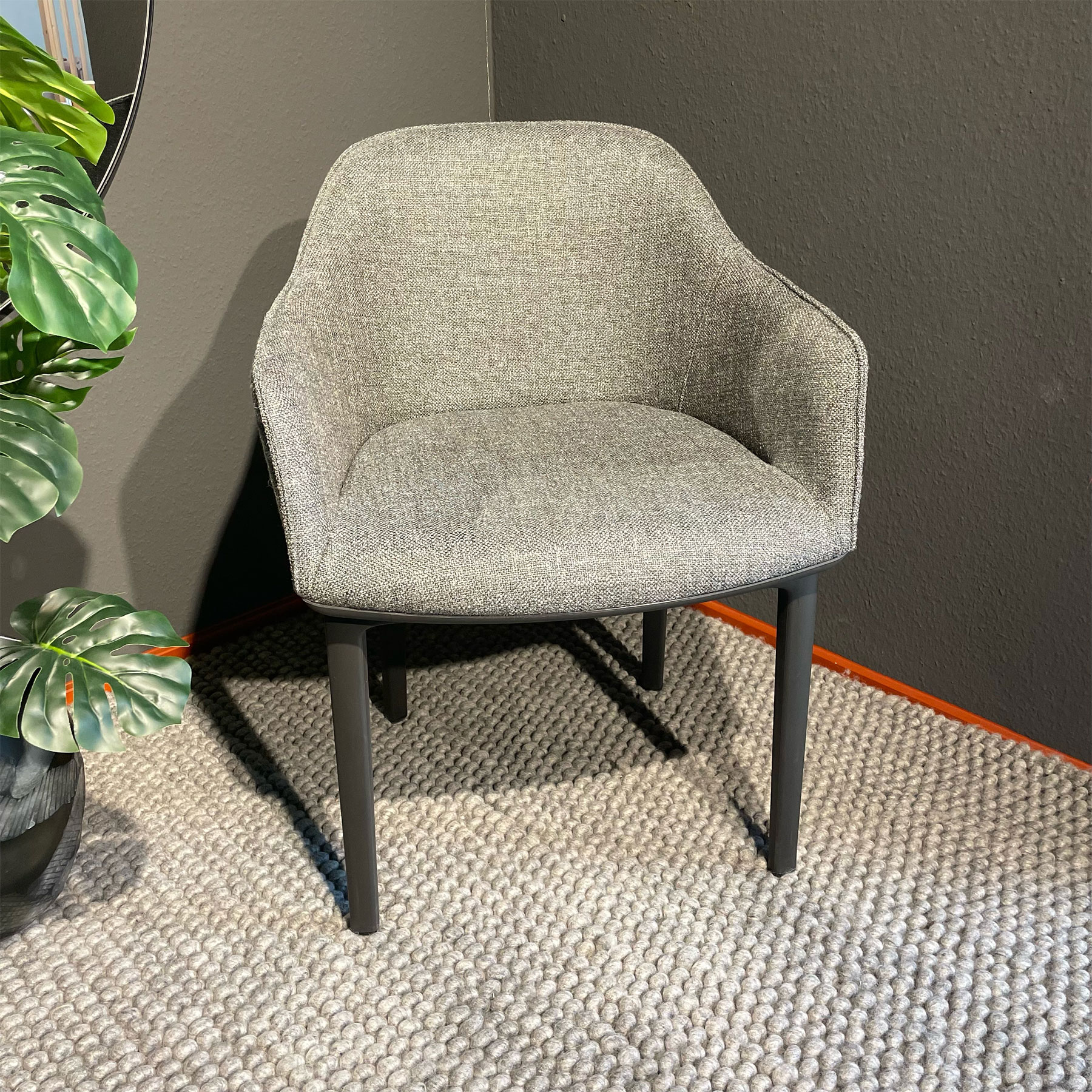 Stuhl Softshell aus Stoff in Grau