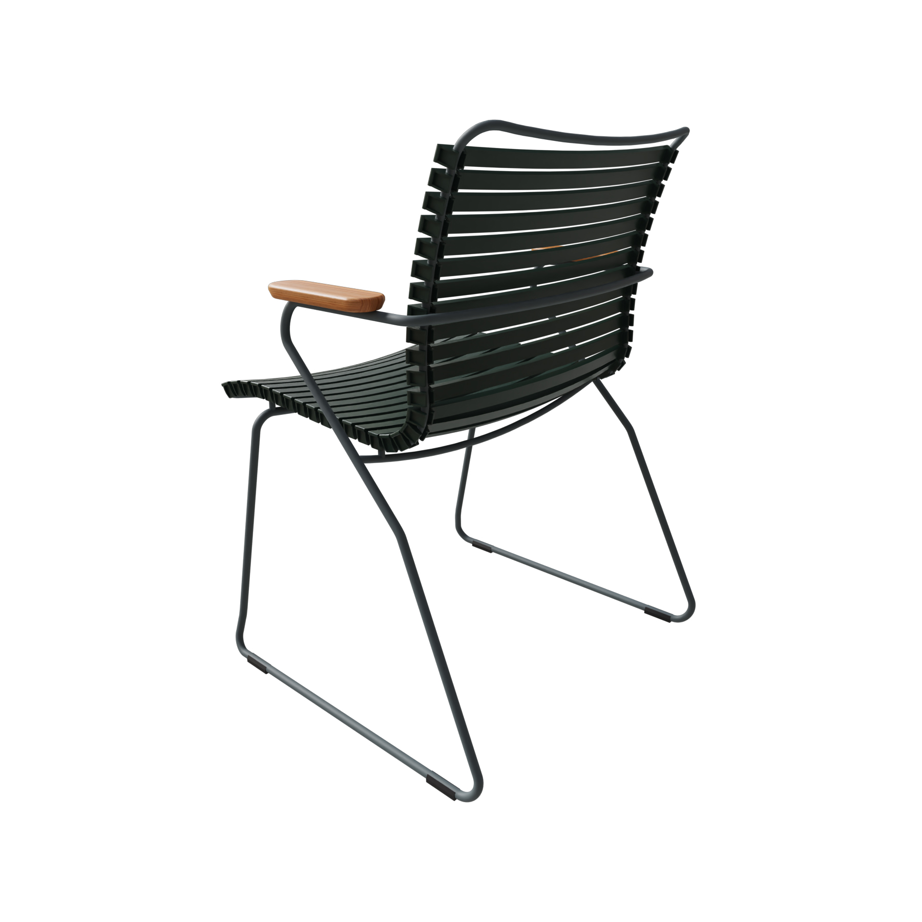 Dining Chair Click  mit Bambusarmlehnen 10801-1118  in Grün