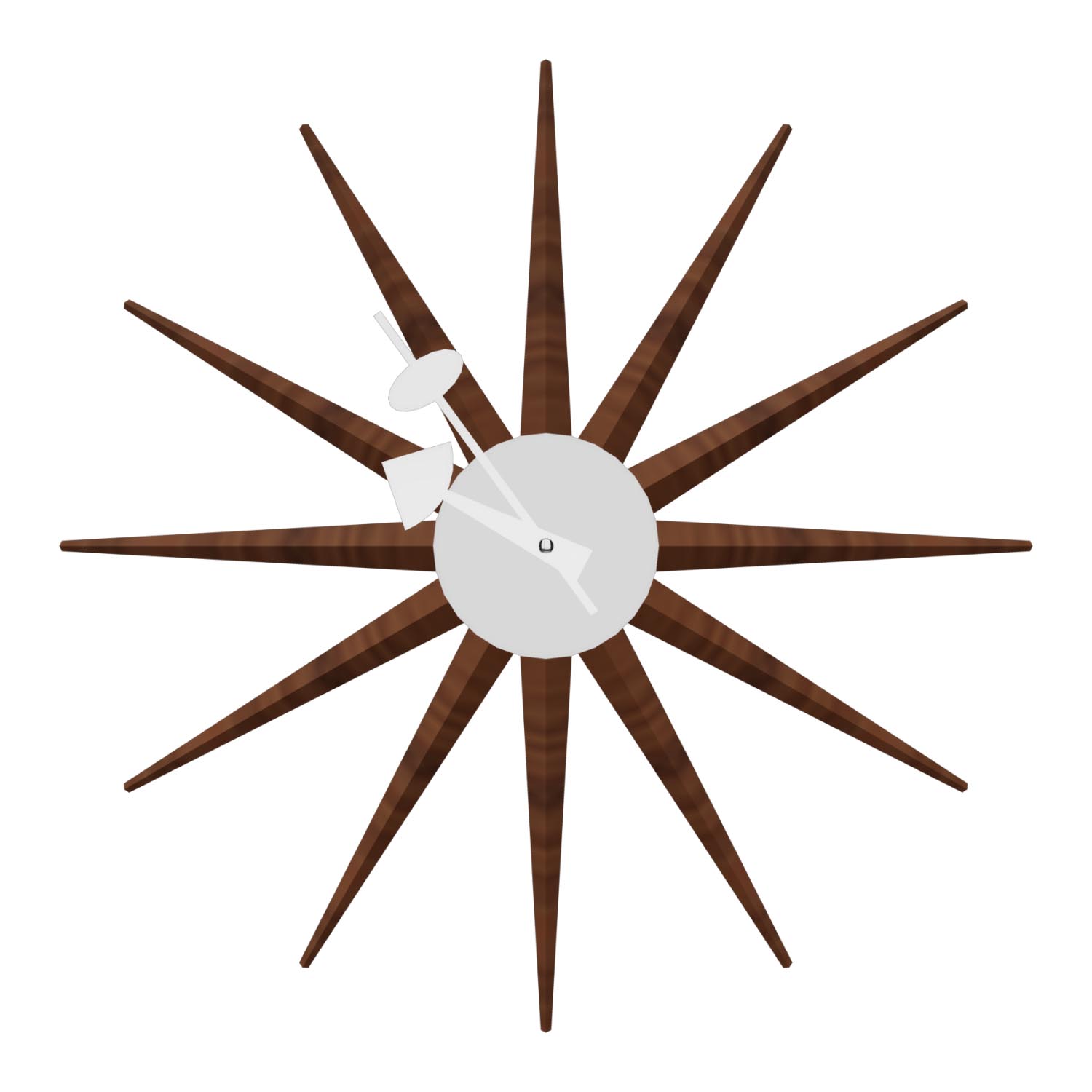 Sunburst Clock Nussbaum 20125303