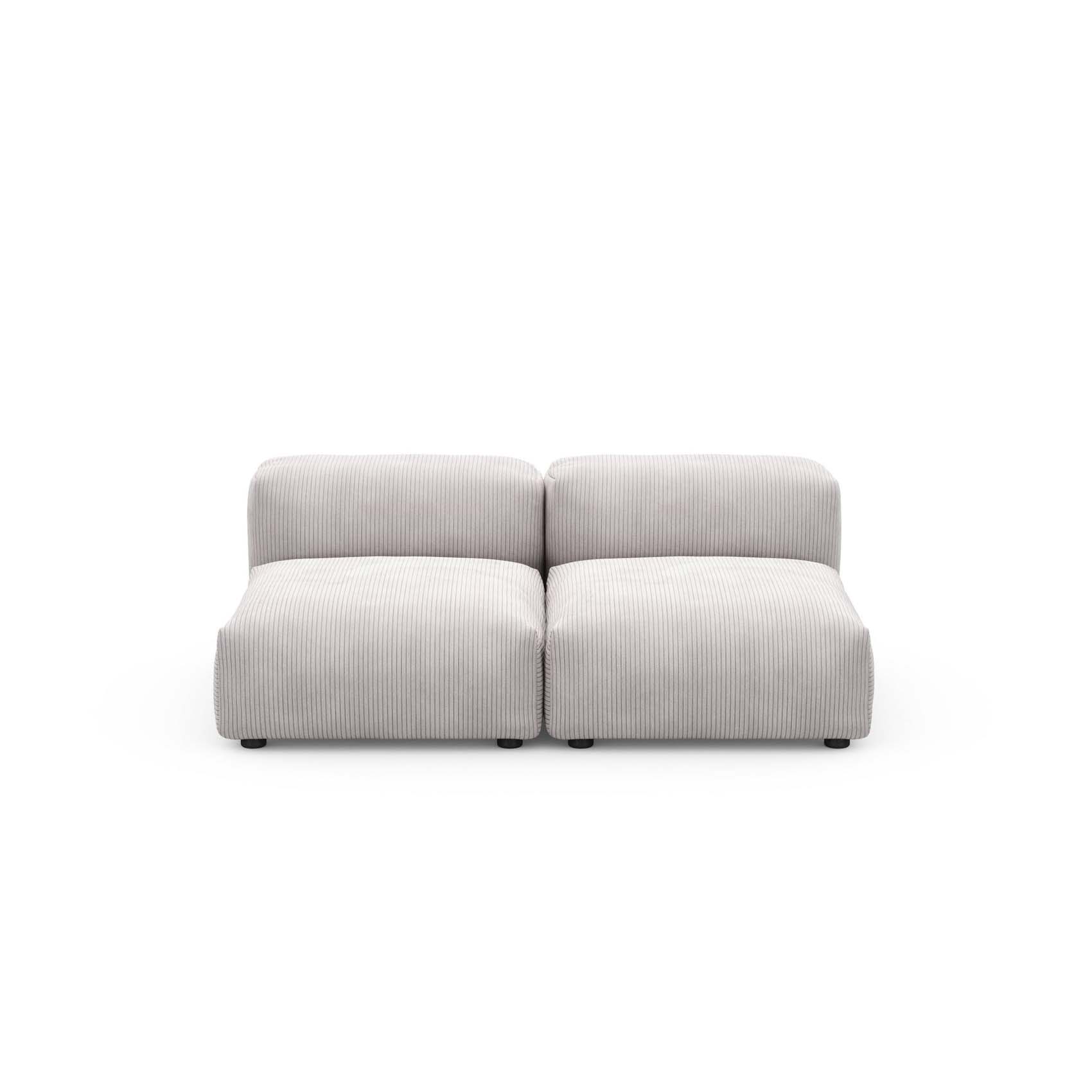 Two Seat Lounge Sofa S Cord Velours Platinum