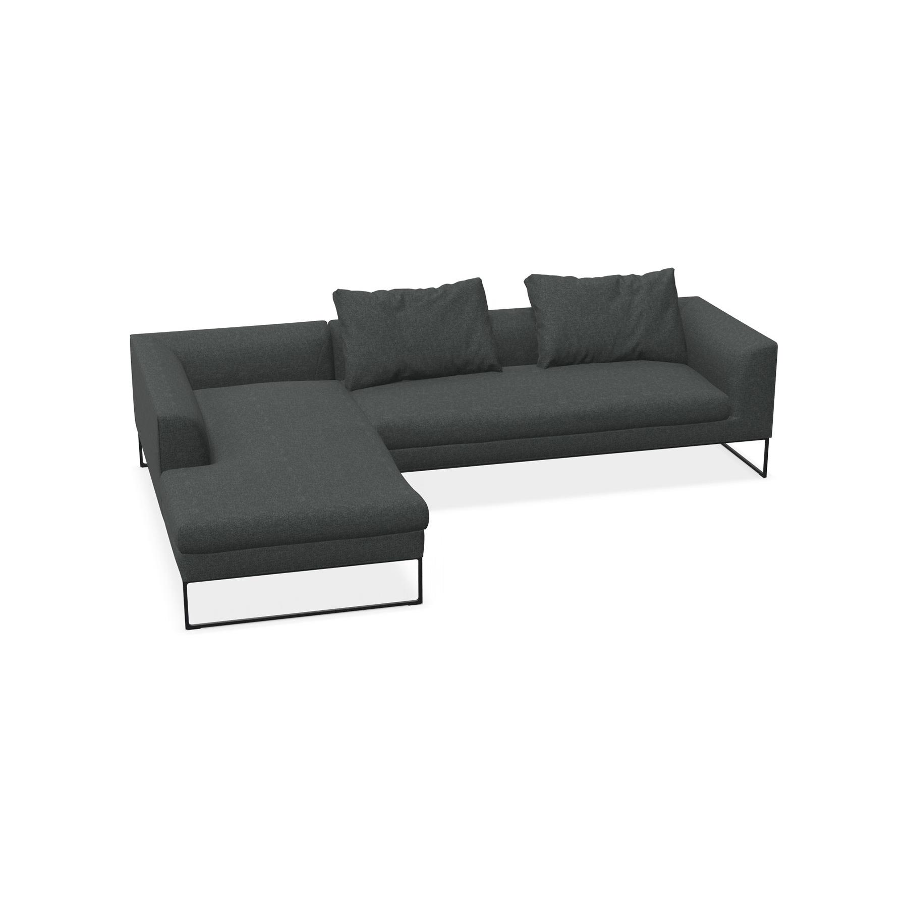 Sofa Mell Lounge Stoff schwarz links