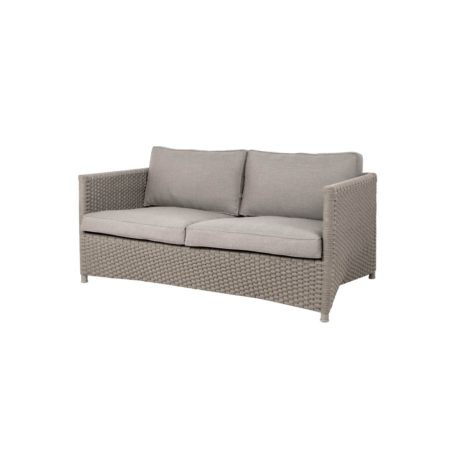 Diamond 2-Sitzer Sofa aus Cane-line Soft Rope in Taupe mit Kissen aus Cane-line Natté in Taupe