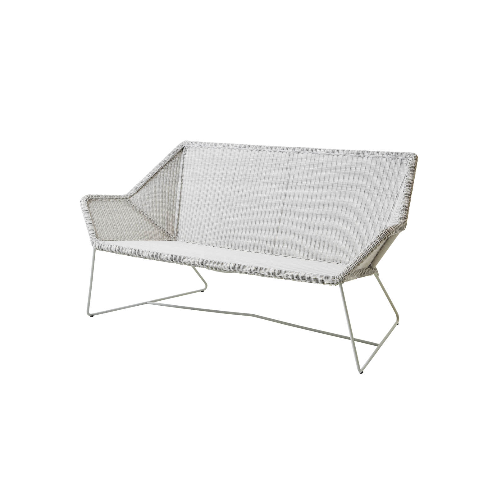 Breeze 2-Sitzer Sofa aus Cane-line Weave in White Grey