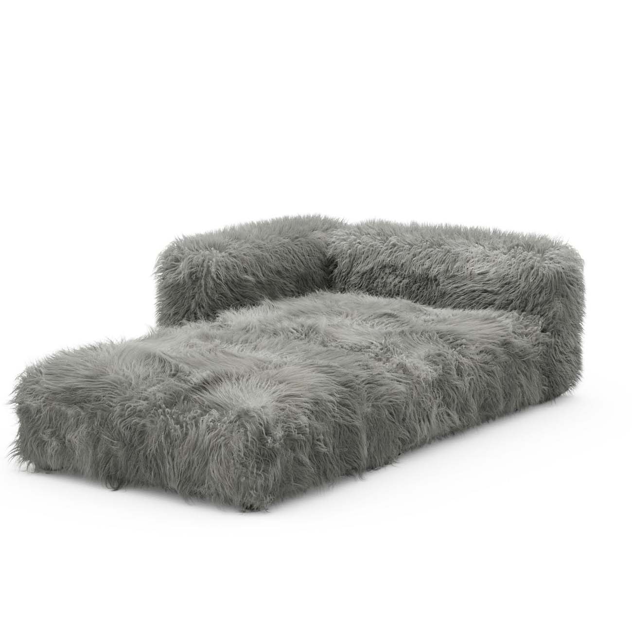 Sofa Daybed L Flokati Grey
