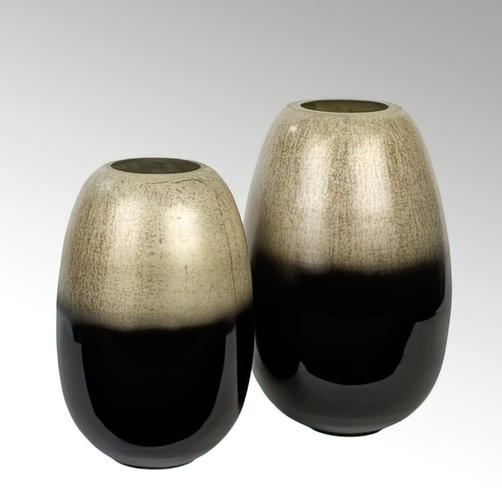 Vase Glas Raffael in Champagner-schwarz - 18141