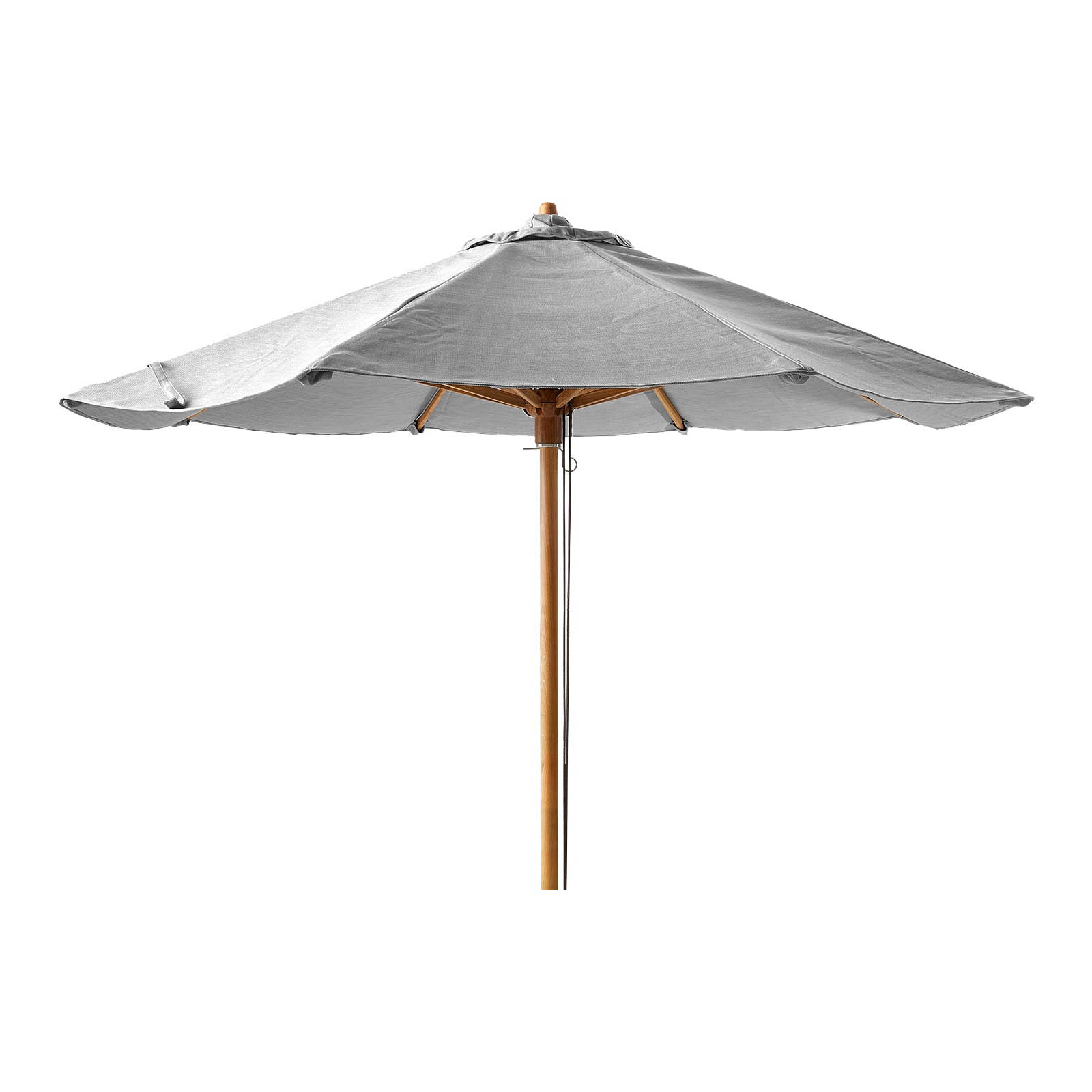 Classic Sonnenschirm mit Seilzug Durchmesser 3 m niedrig für Peacock daybed aus Teak