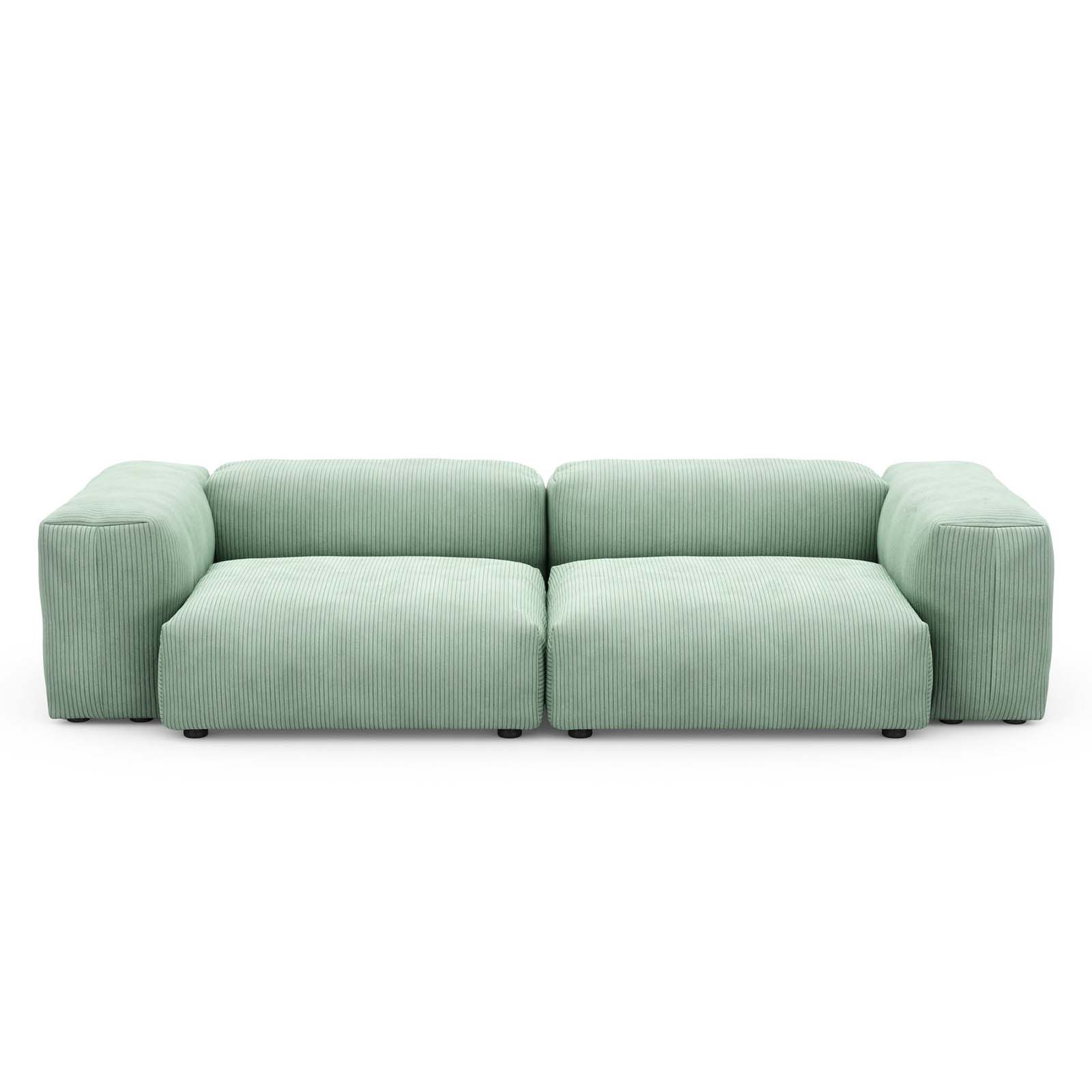 Two Seat Sofa M Cord Velours Duck Egg