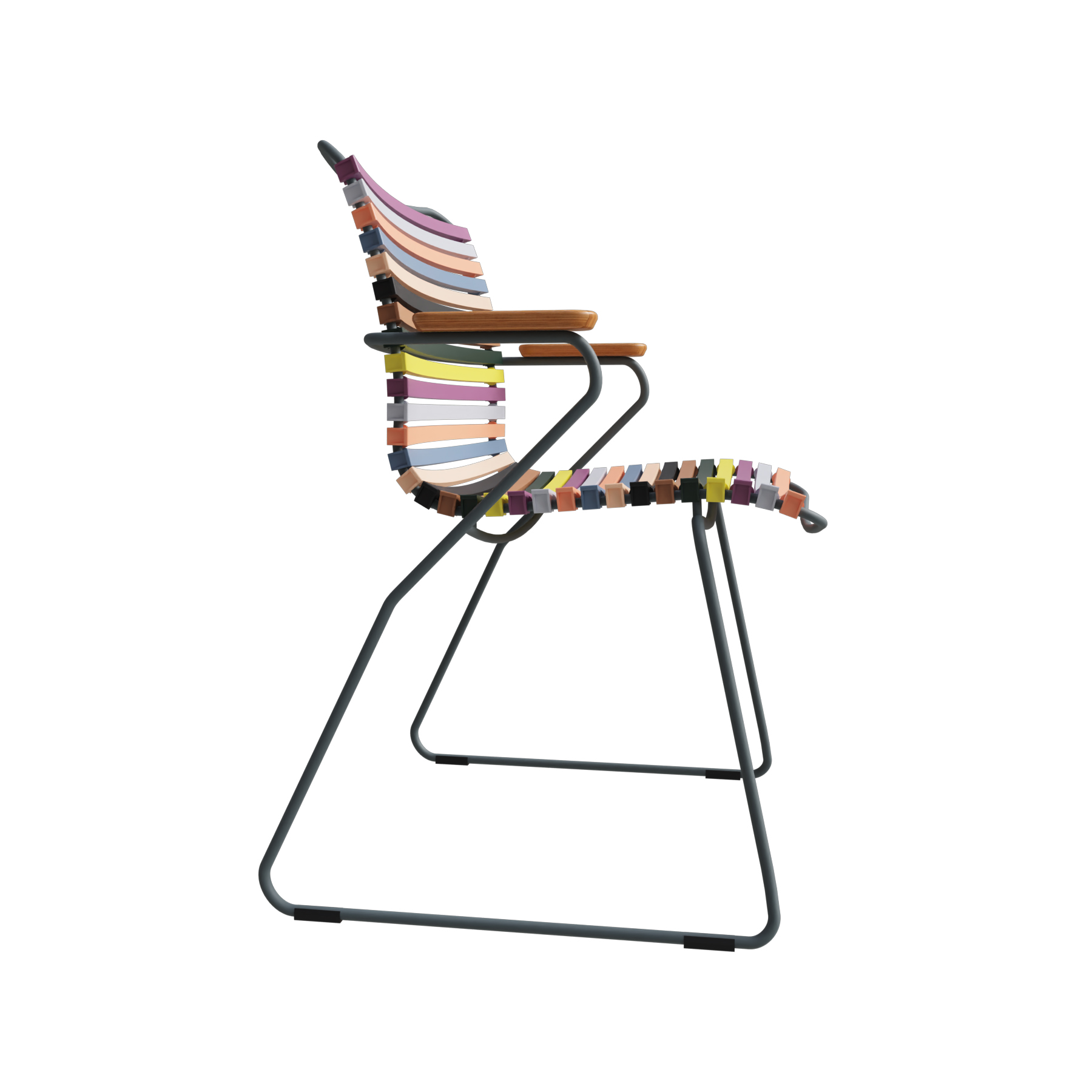 Dining Chair Click mit Bambusarmlehnen 10801-8318 in Mehrfarbig
