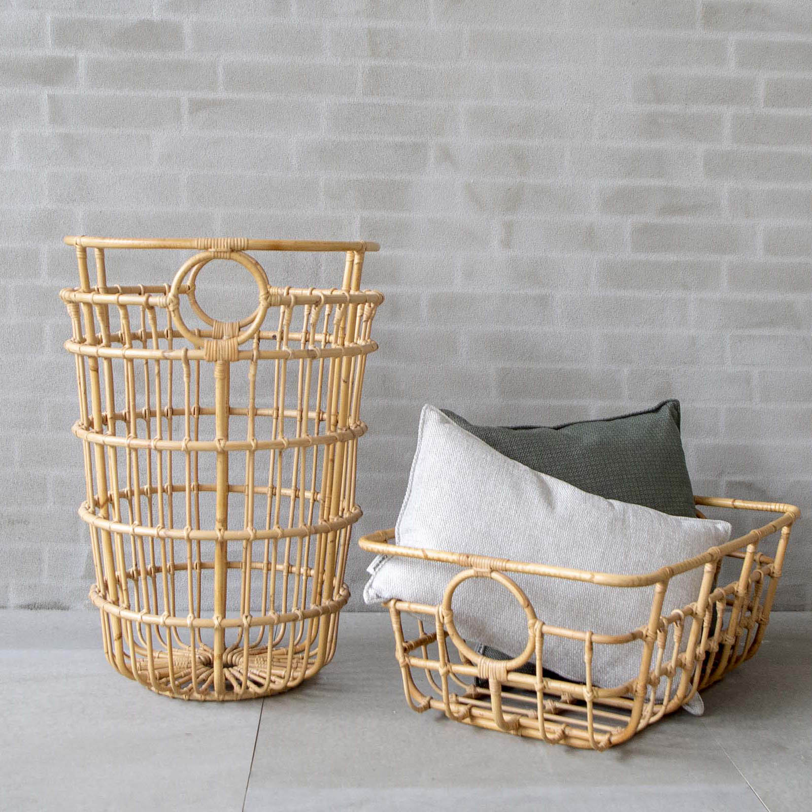 Carry Me Korb hoch aus Rattan in Natural