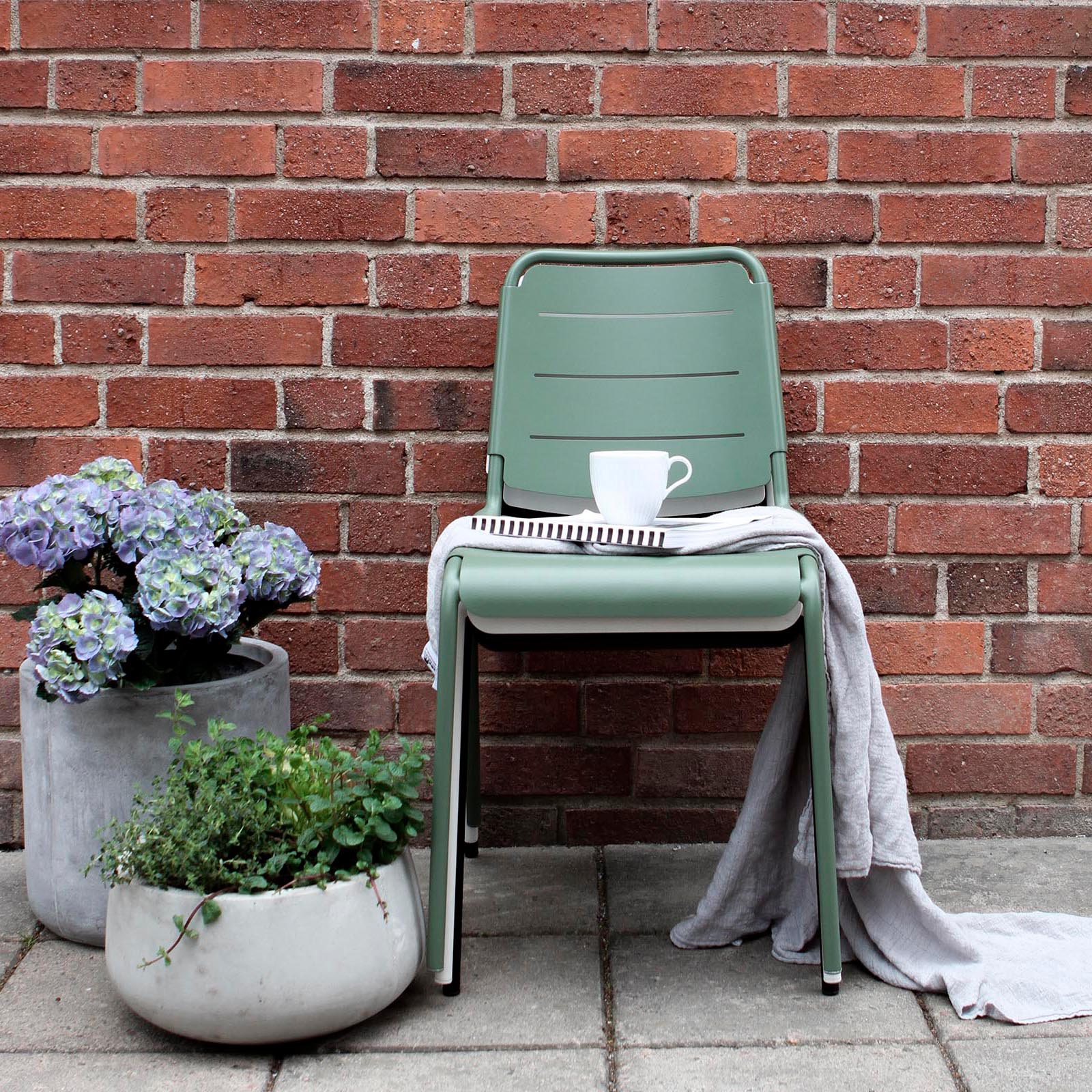 Copenhagen City Stuhl aus Aluminium in Olive Green