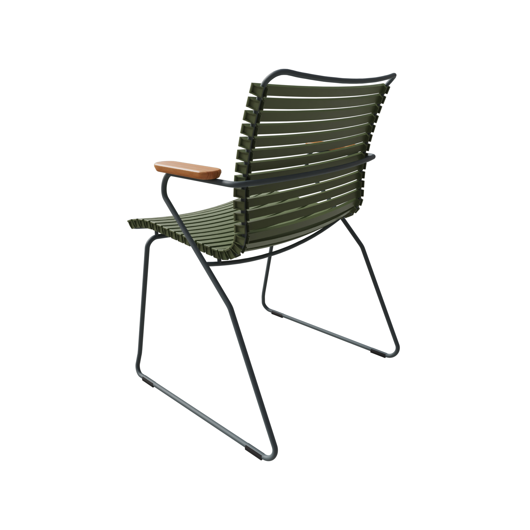 Dining Chair Click mit Bambusarmlehnen 10801-7118 Click in Grün