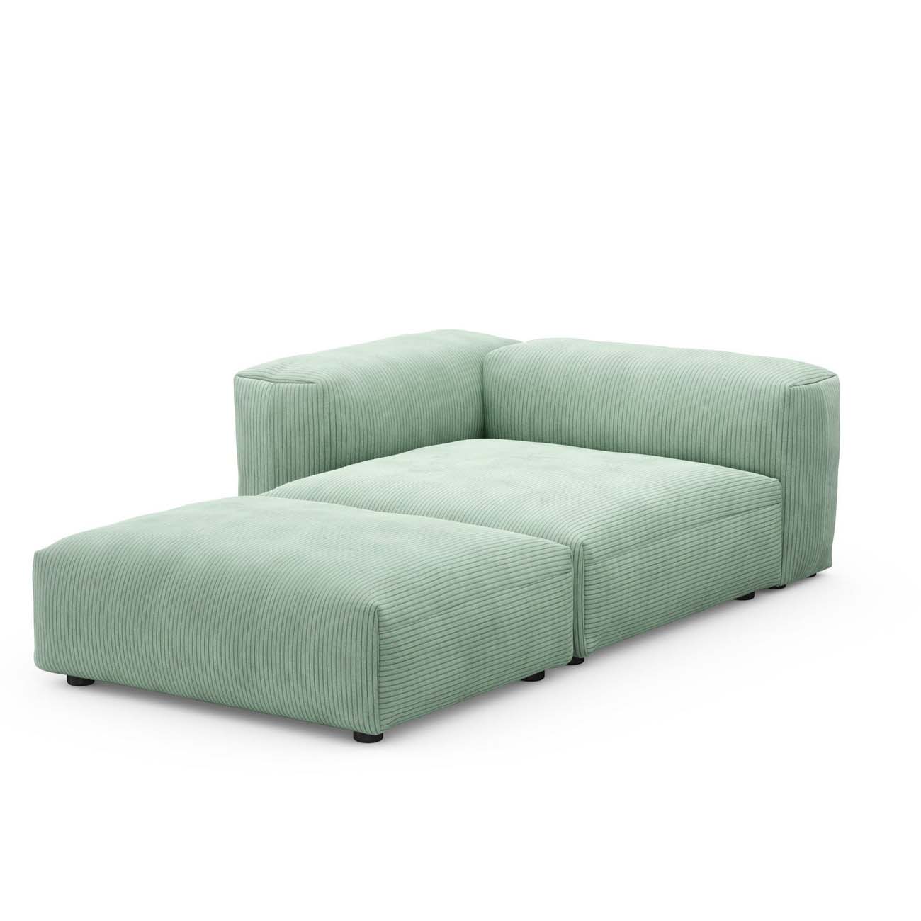 Sofa Daybed L Cord Velours Duck Egg