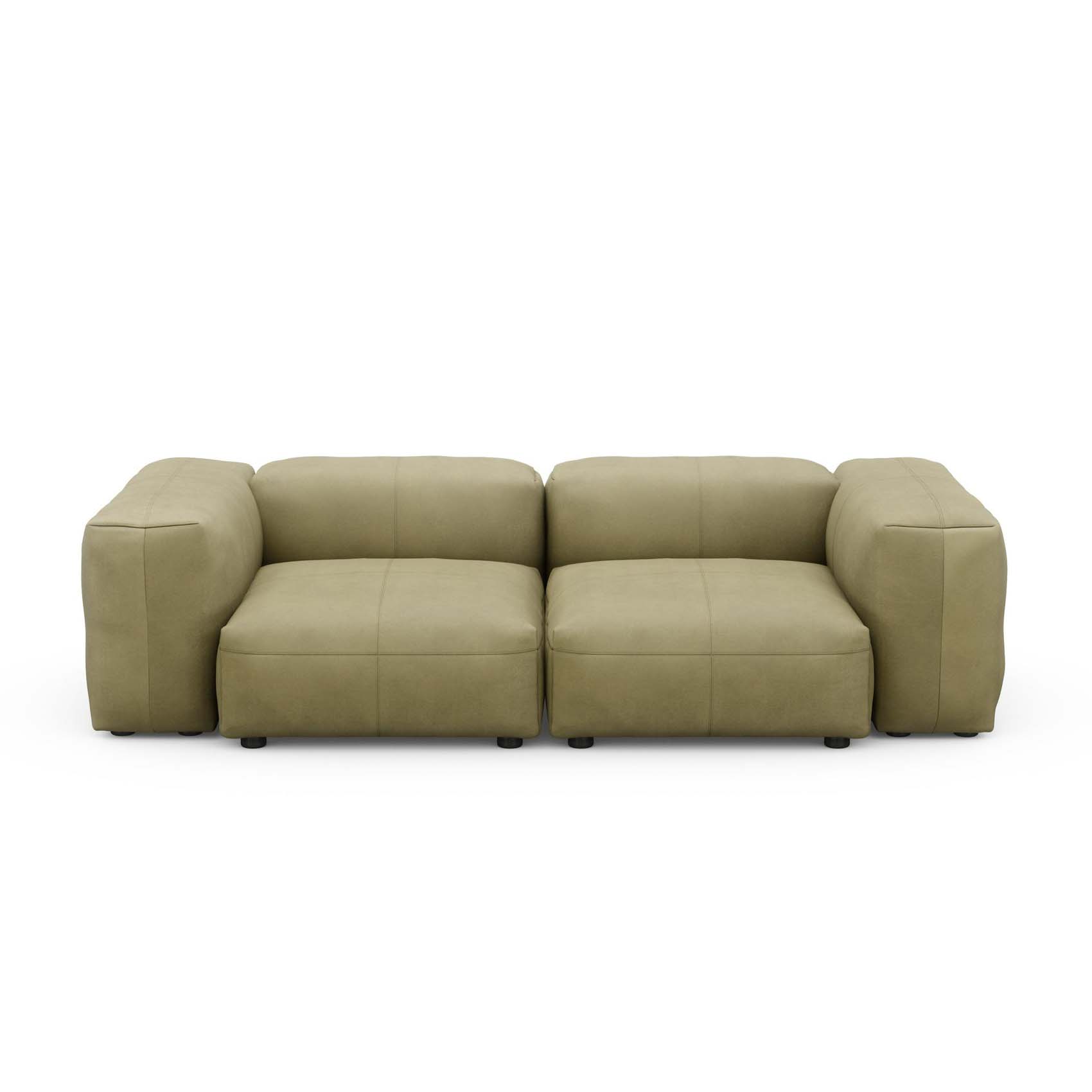 Two Seat Sofa S Leather Olive