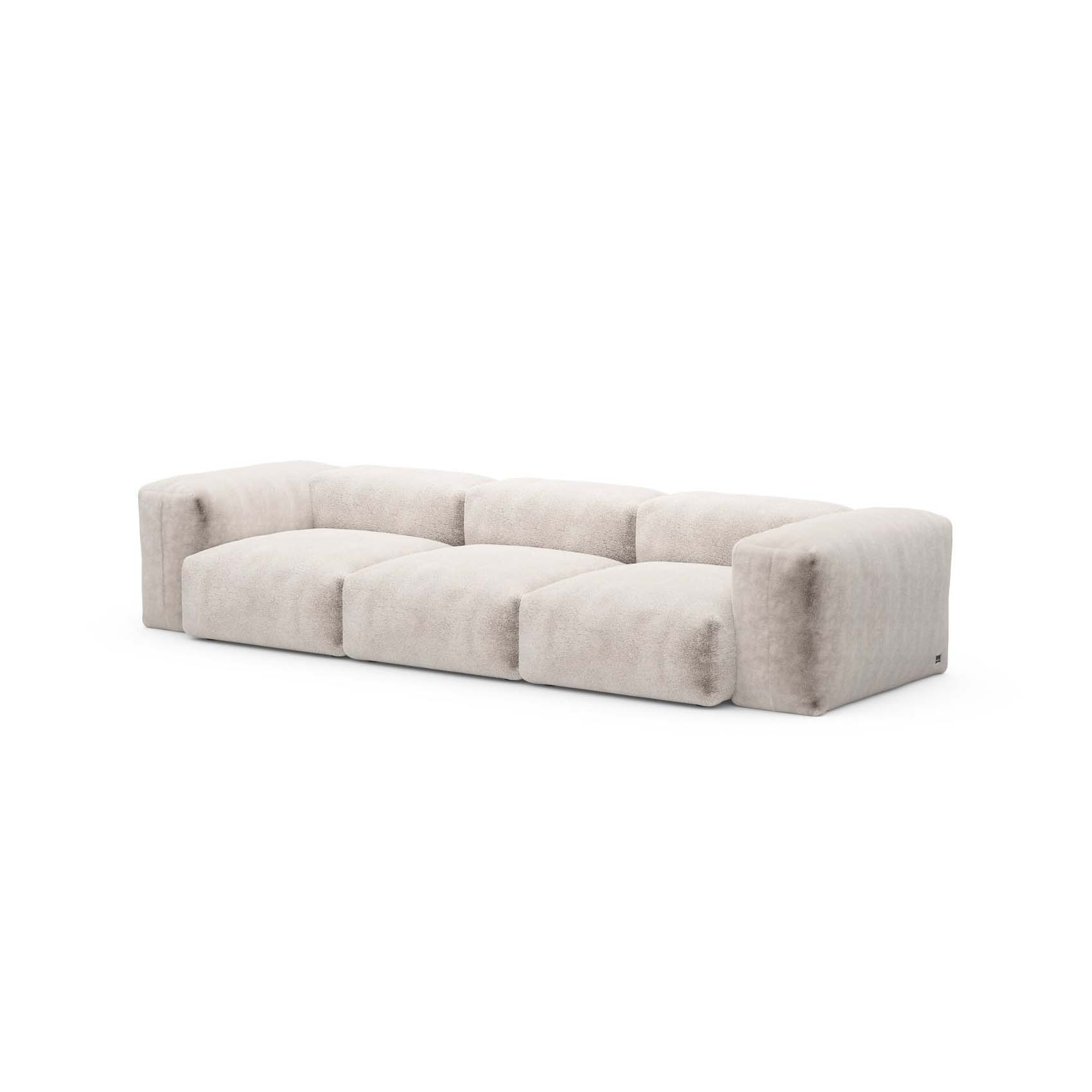 Three Seat Sofa S Faux Fur Beige