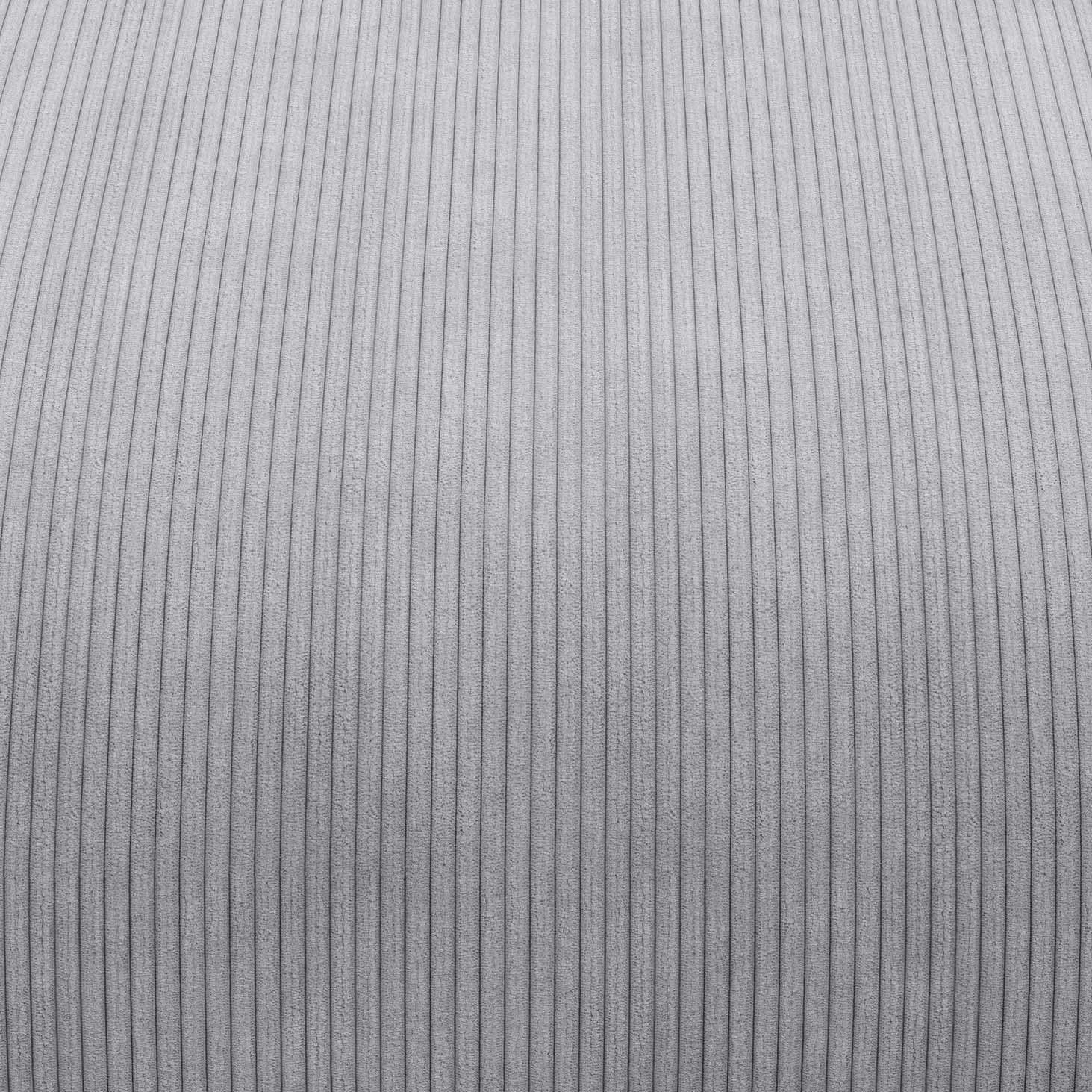 U-Shape Sofa L Cord Velours Light Grey