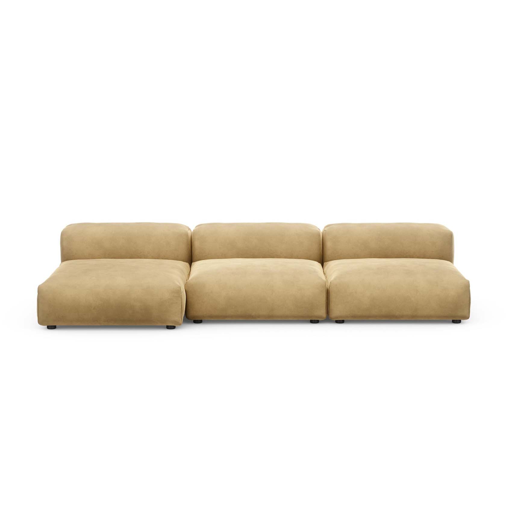 Three Seat Sofa L Velvet Caramel