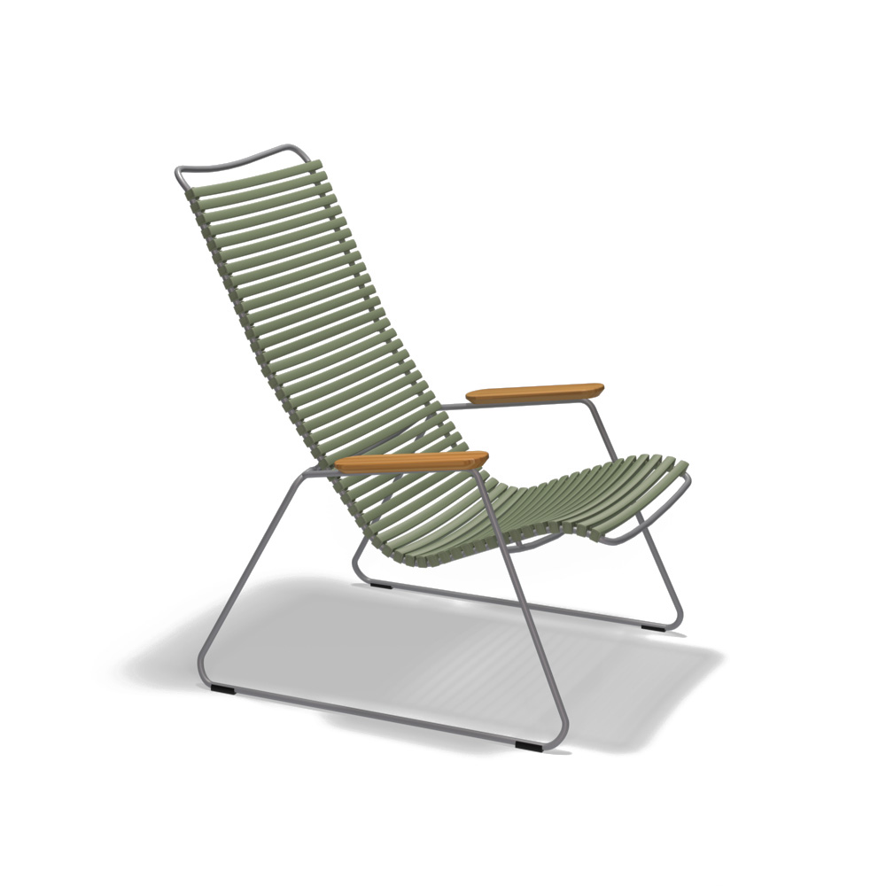 Lounge Chair Click mit Bambusarmlehnen, 10811-7118