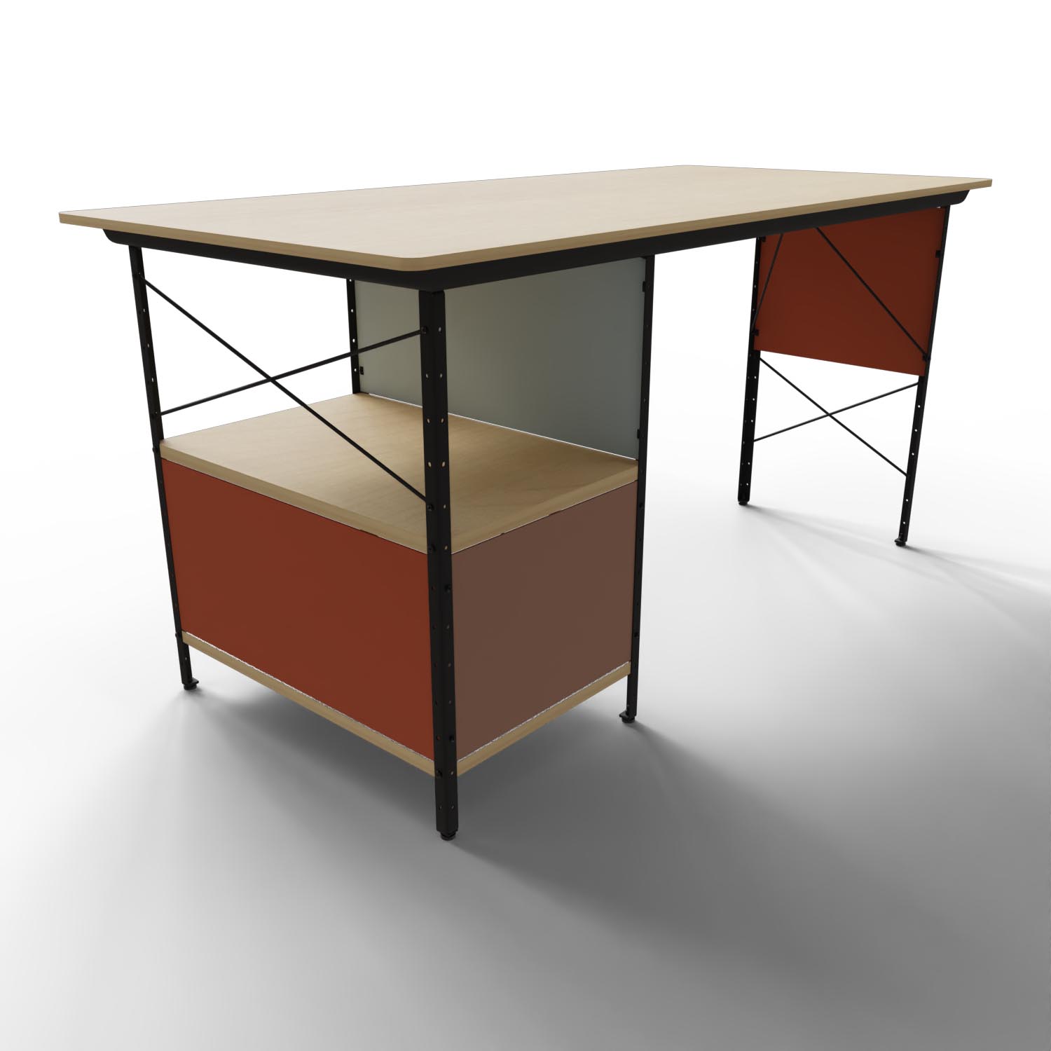 Eames EDU Desk orange/red (NEW2015 ALU) 21302511